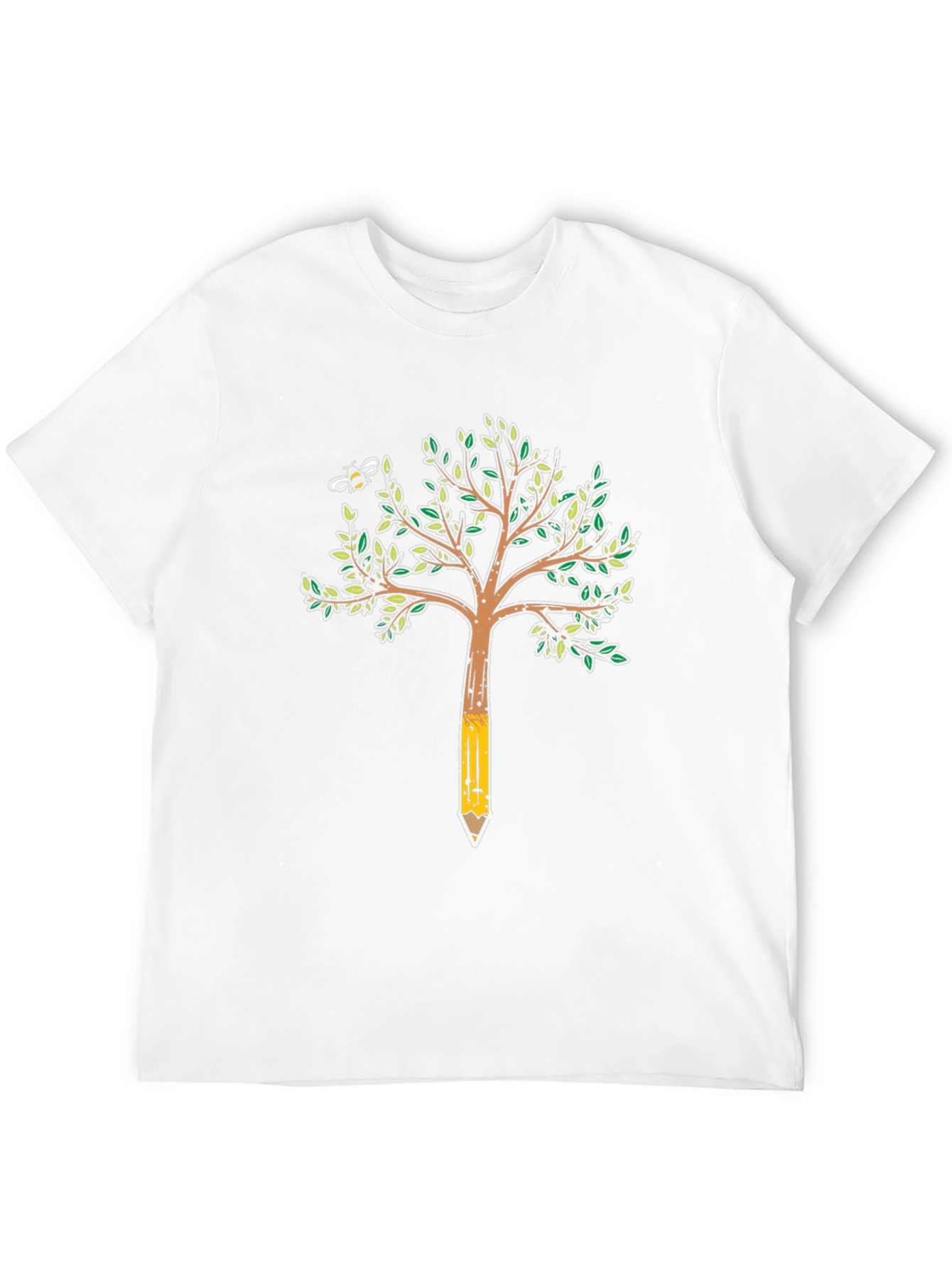 Creative Tree Pencil Graphic T-Shirt