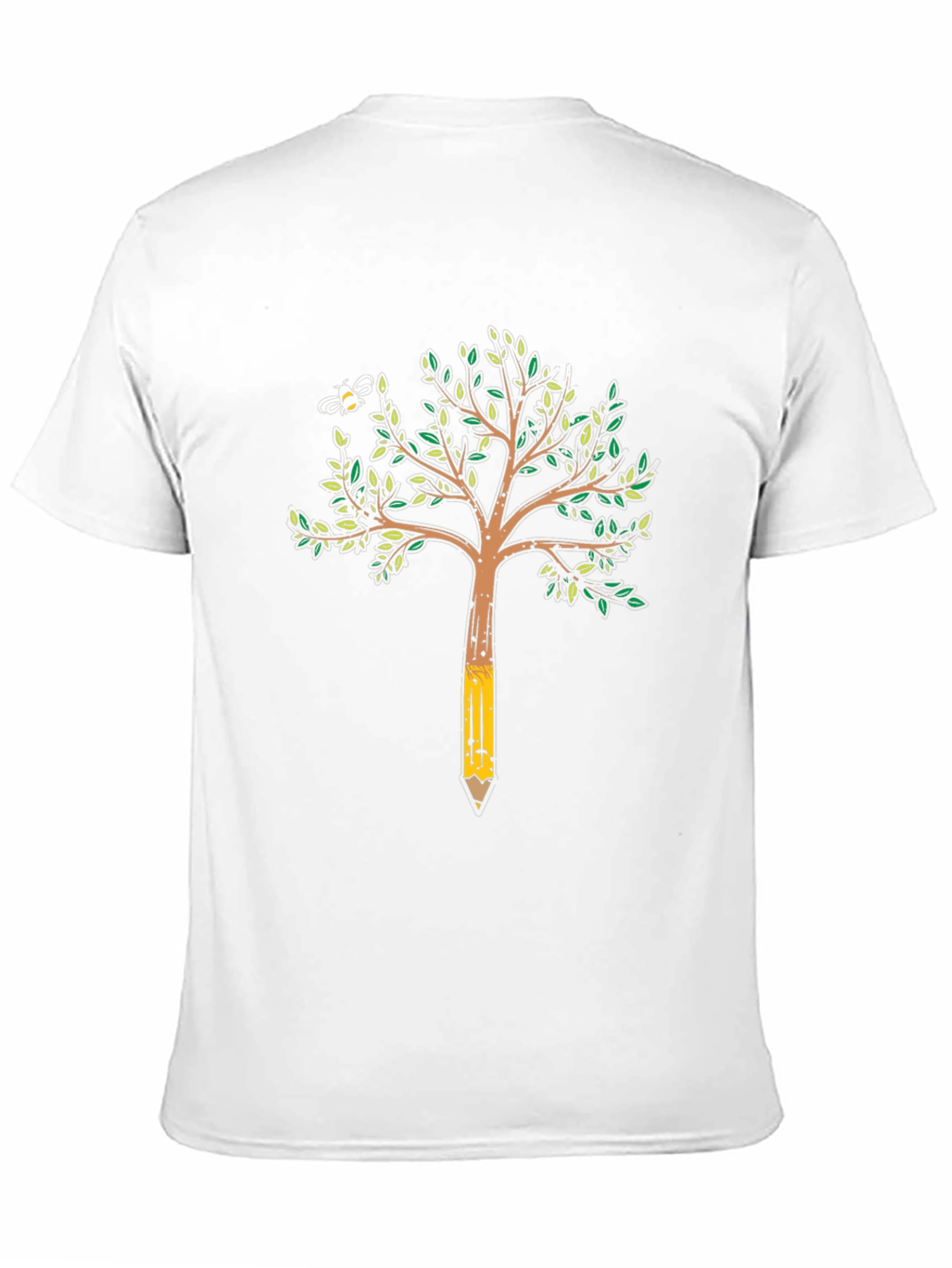 Creative Tree Pencil Graphic T-Shirt