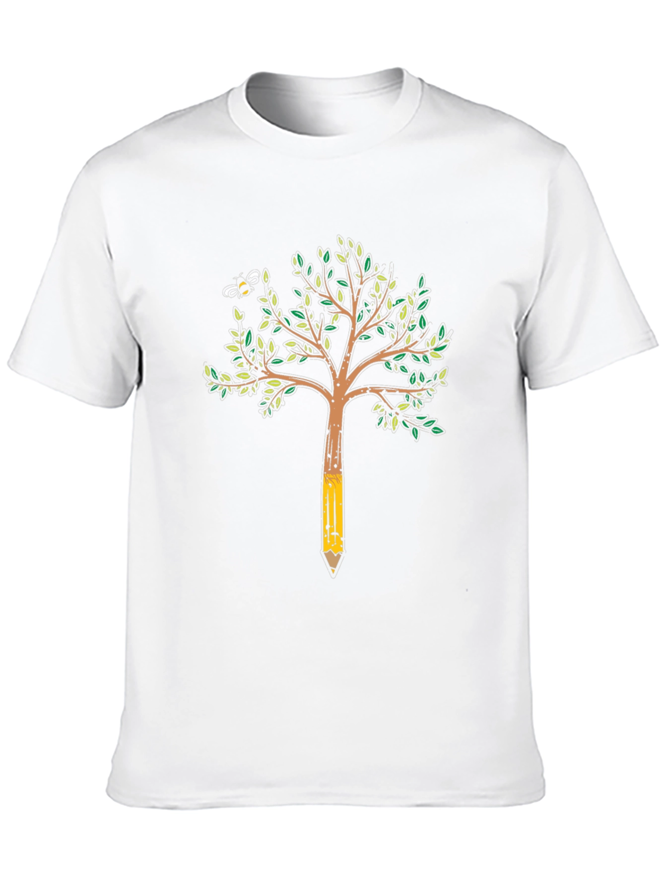 Creative Tree Pencil Graphic T-Shirt