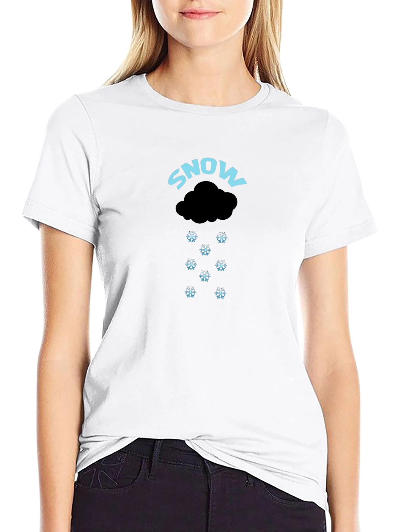 Snowy Weather Black Graphic Tee