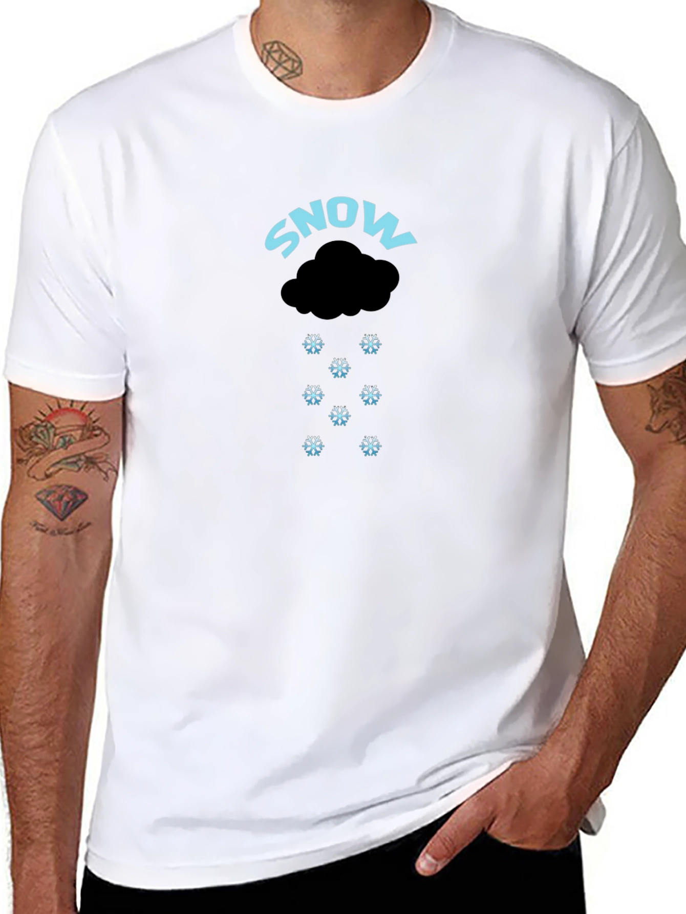 Snowy Weather Black Graphic Tee