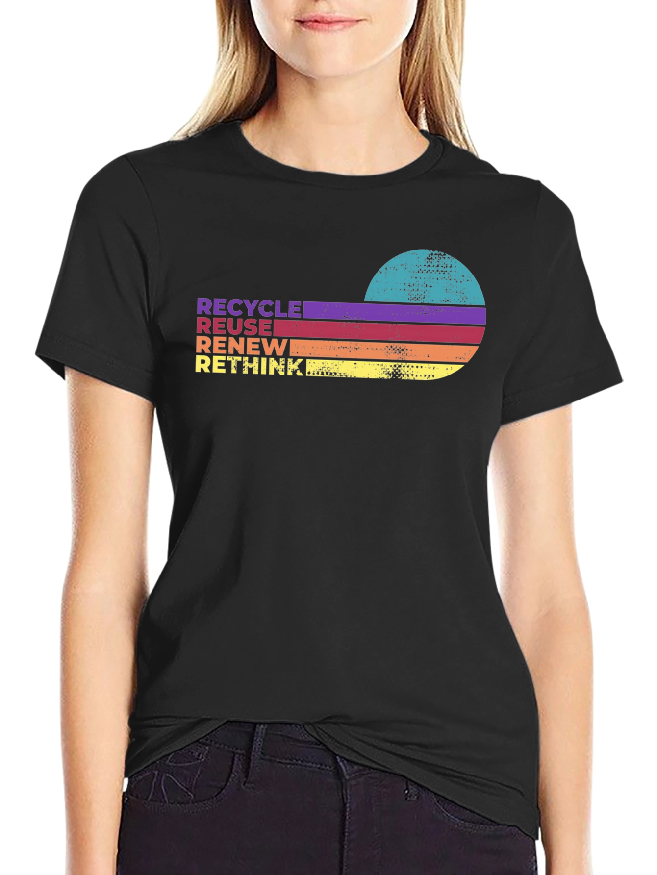 Recycle Reuse Renew Rethink Retro T-Shirt