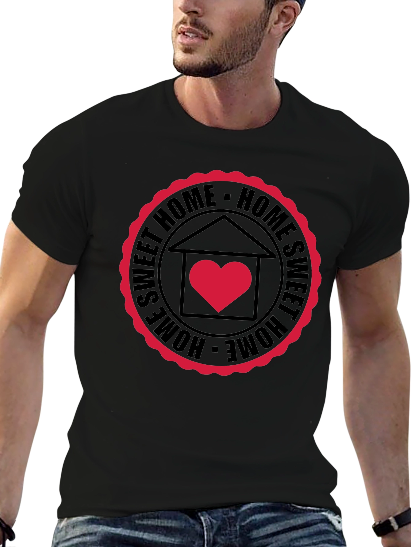 Sweet Home Graphic Black T-Shirt