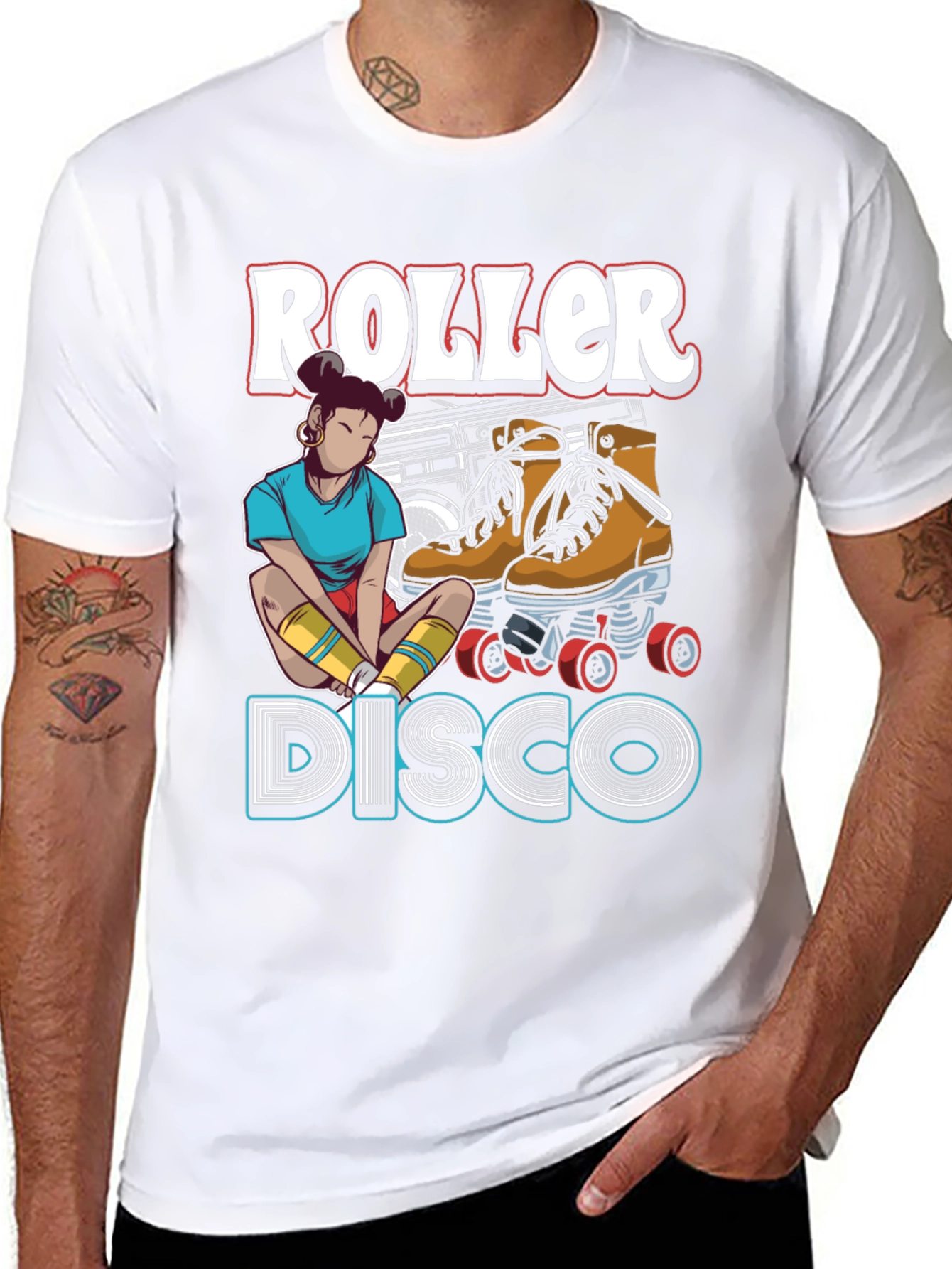 Roller Disco Graphic T-Shirt - Retro Style