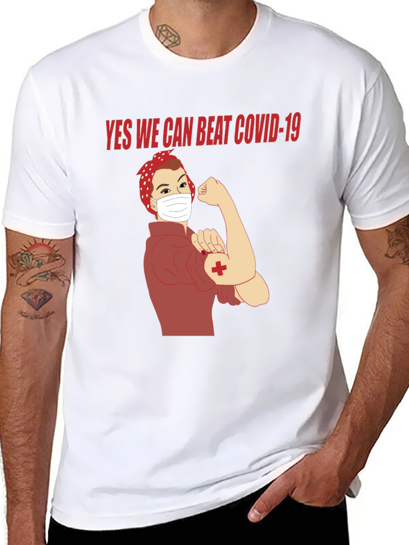 Rosie the Riveter COVID-19 T-Shirt
