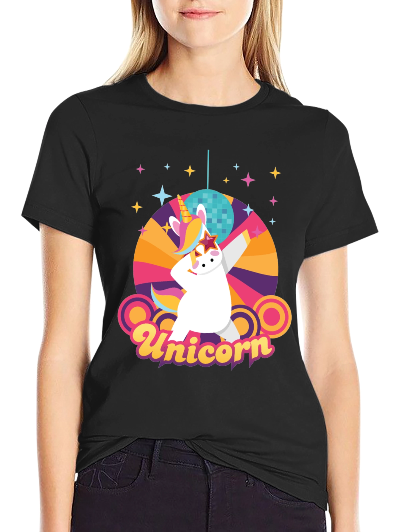 Retro Unicorn Disco Party T-Shirt