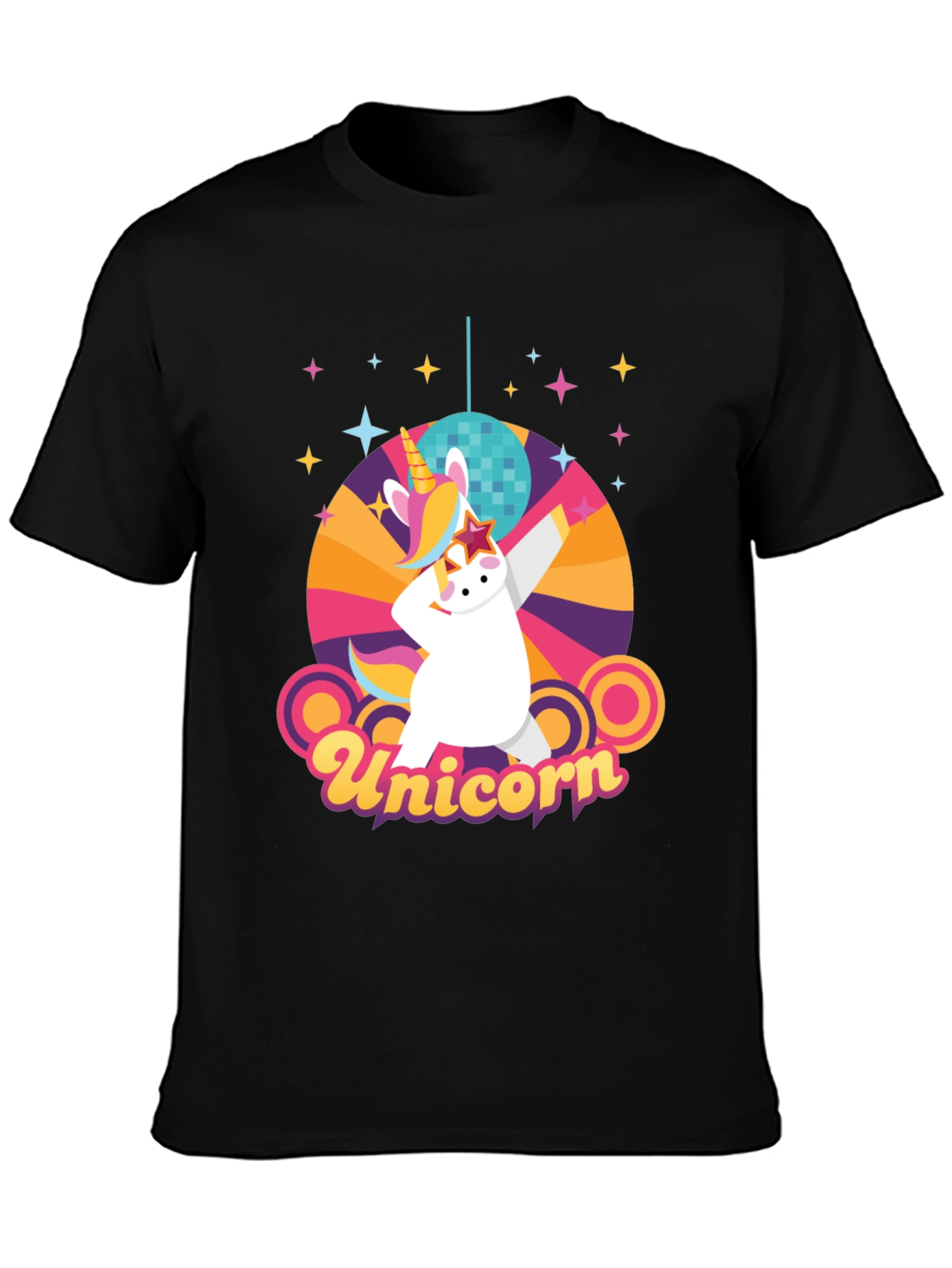 Retro Unicorn Disco Party T-Shirt