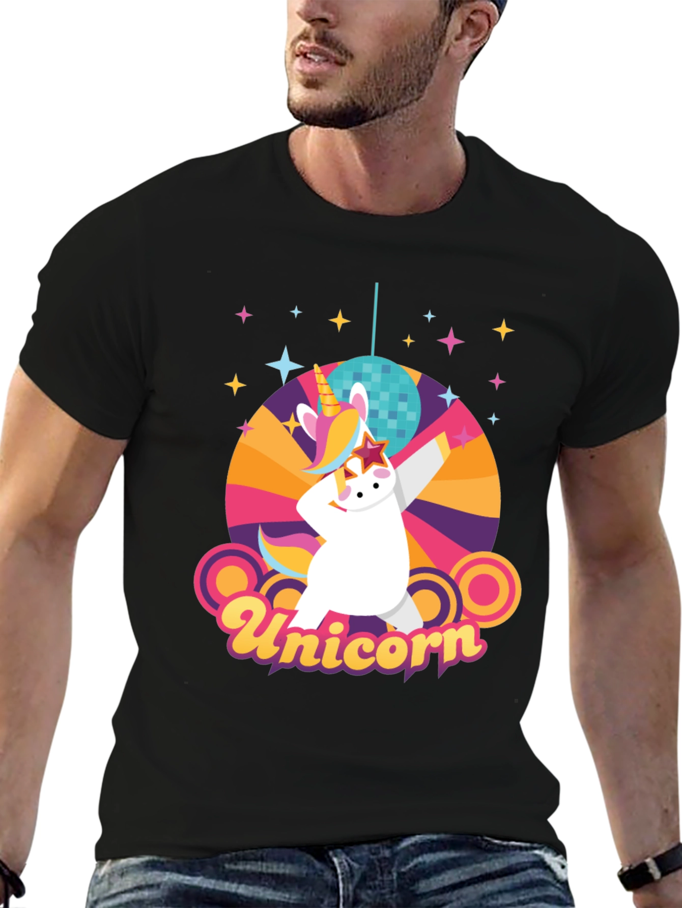 Retro Unicorn Disco Party T-Shirt