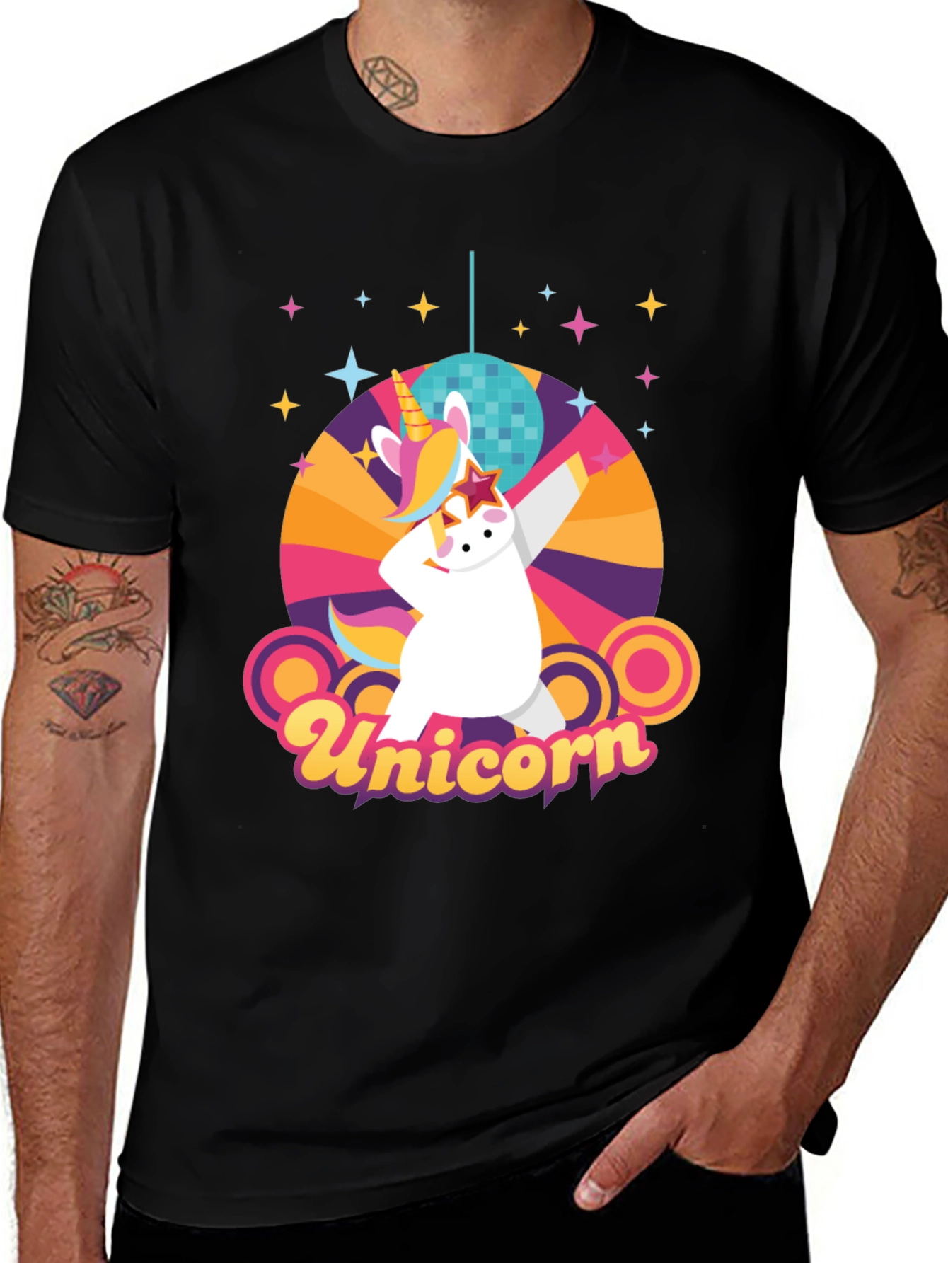 Retro Unicorn Disco Party T-Shirt