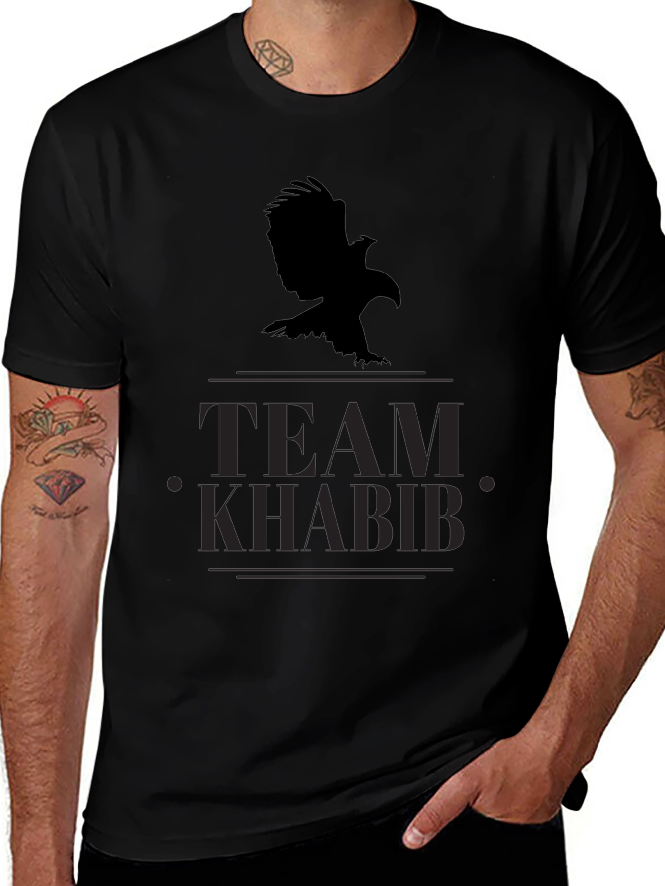 Team Khabib Eagle Black T-Shirt