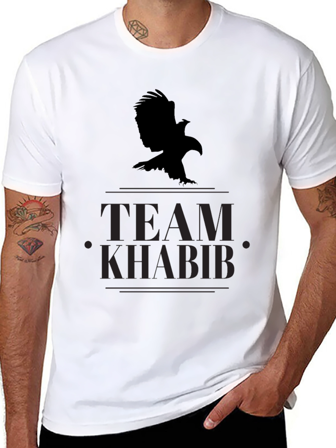 Team Khabib Eagle Black T-Shirt