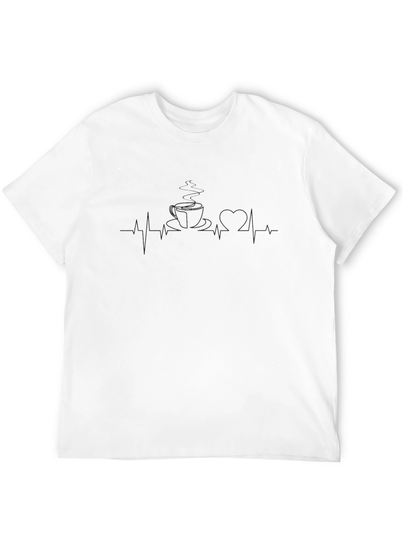 Coffee Heartbeat T-Shirt - Mens Graphic Tee