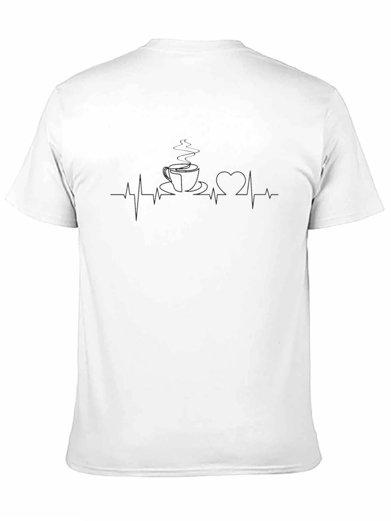 Coffee Heartbeat T-Shirt - Mens Graphic Tee