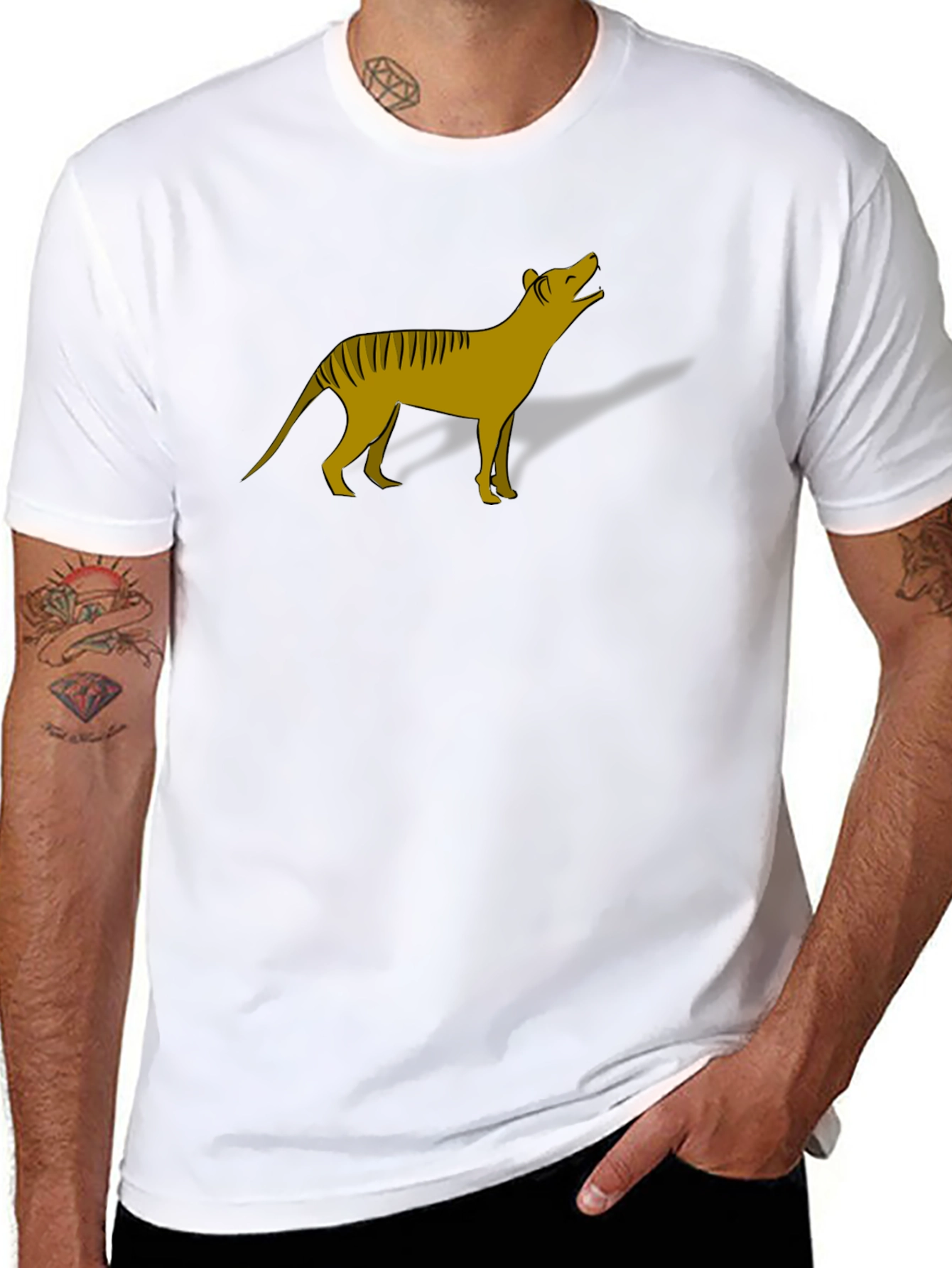 Thylacine T-Shirt - Extinct Tasmanian Tiger Tee