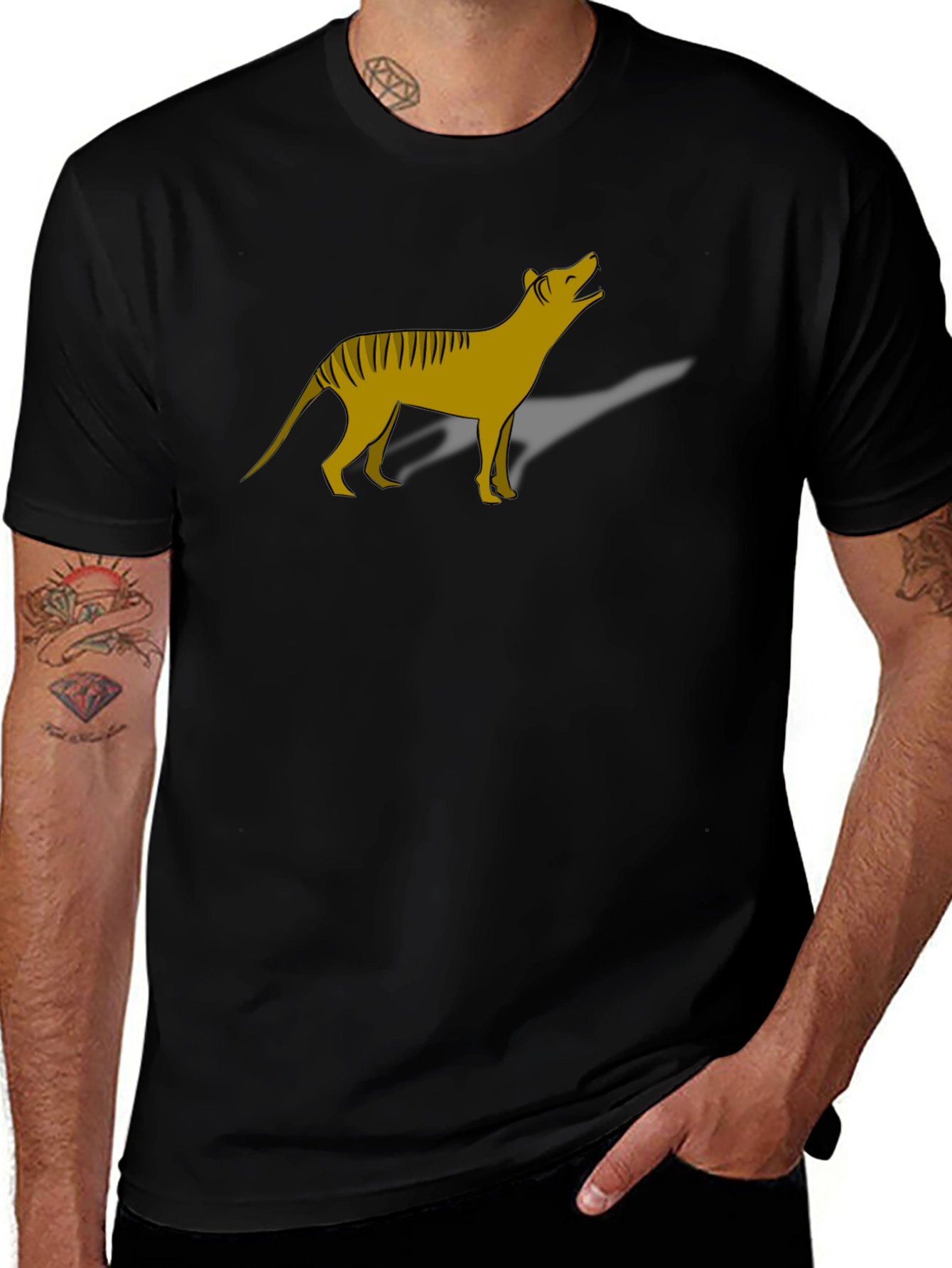 Thylacine T-Shirt - Extinct Tasmanian Tiger Tee