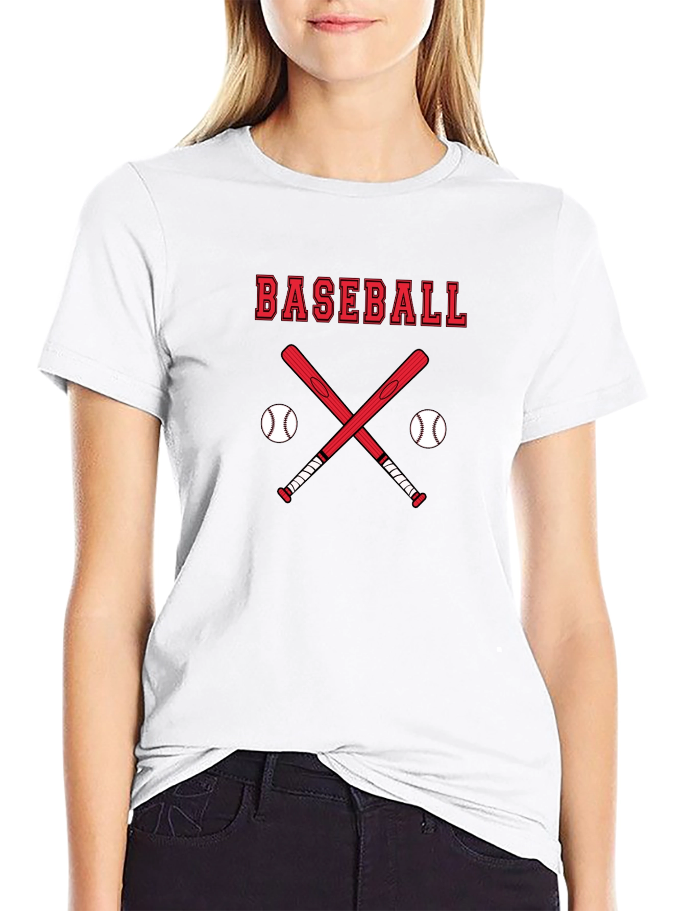 Baseball Graphic Tee - Crossed Bats & Balls