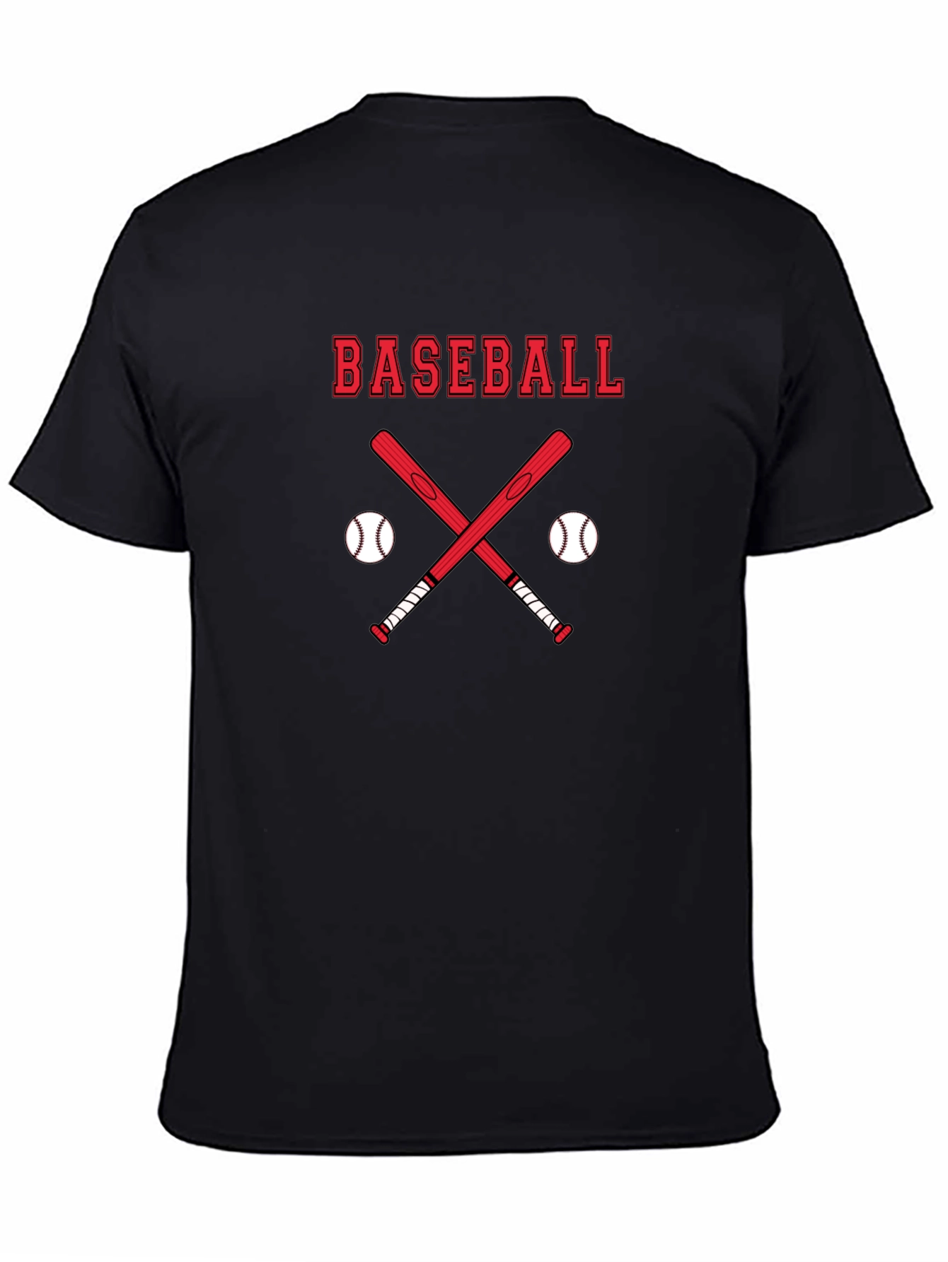 Baseball Graphic Tee - Crossed Bats & Balls