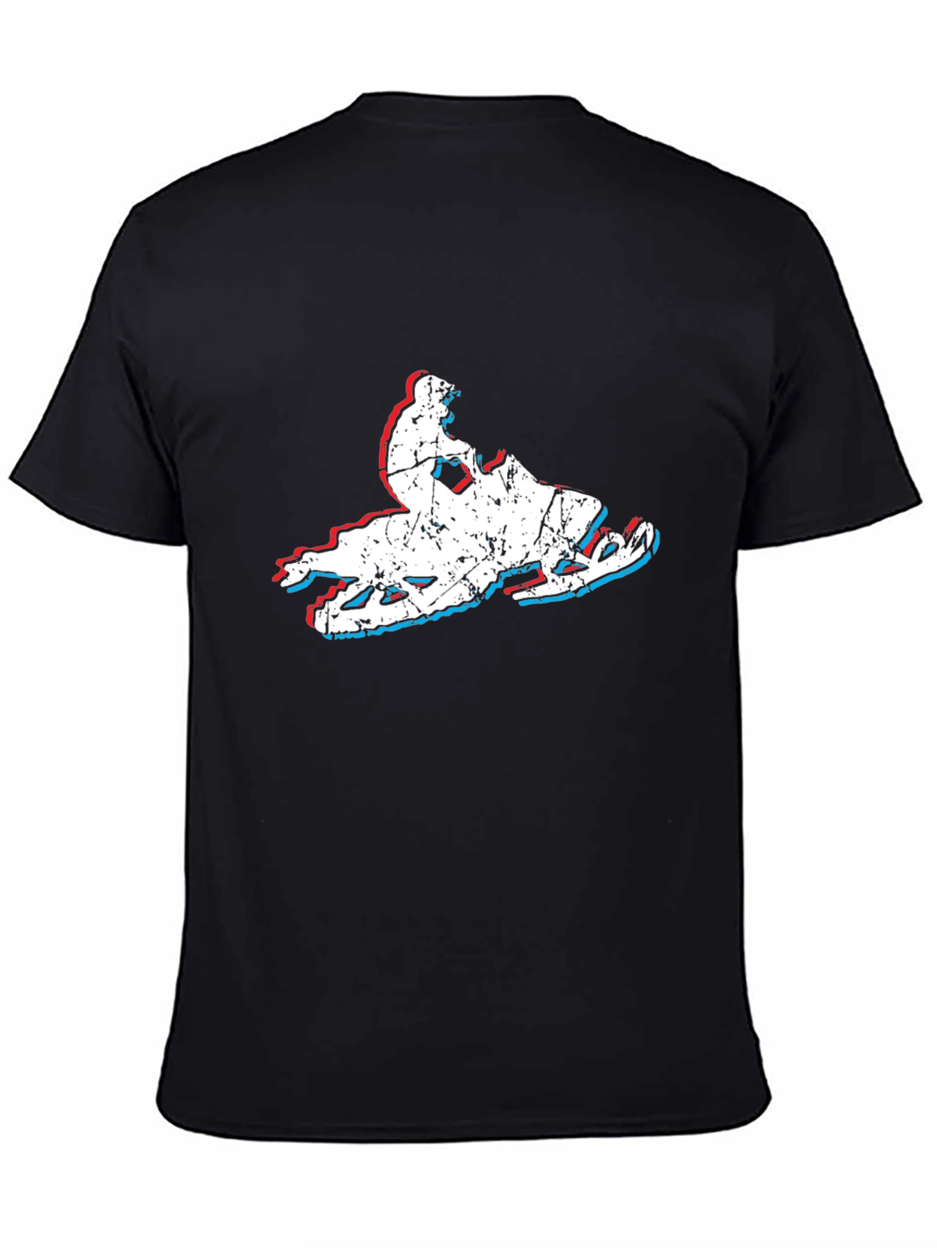 Retro Snowmobile T-Shirt - Distressed Graphic