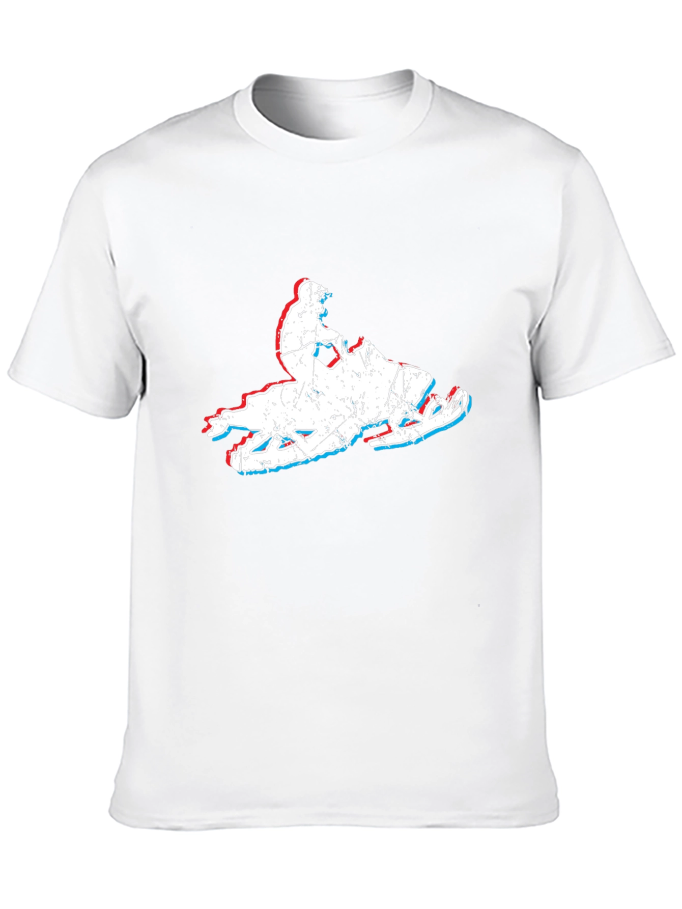 Retro Snowmobile T-Shirt - Distressed Graphic