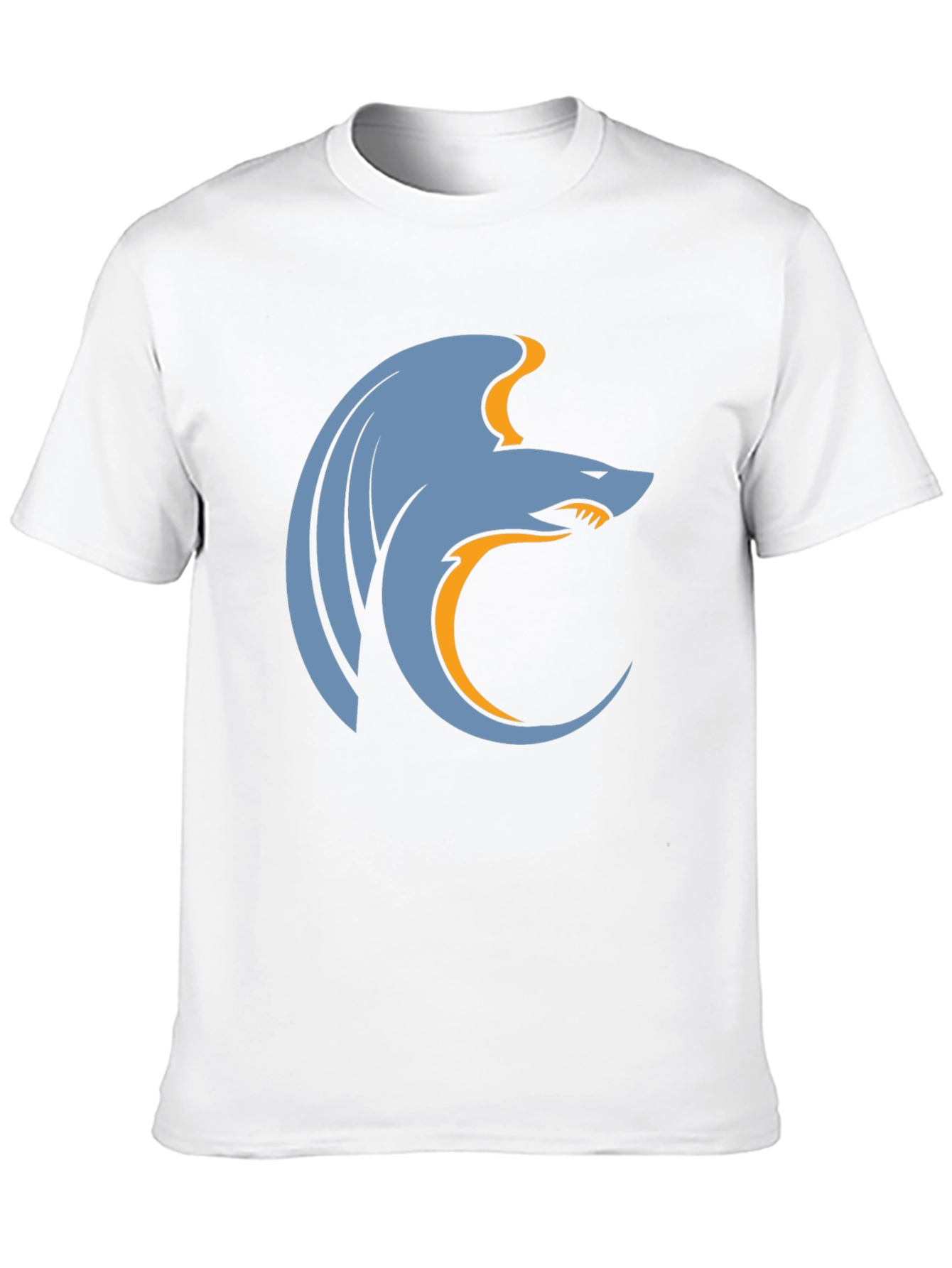 Stylized Wolf Graphic Tee - Modern Mens Black T-Shirt
