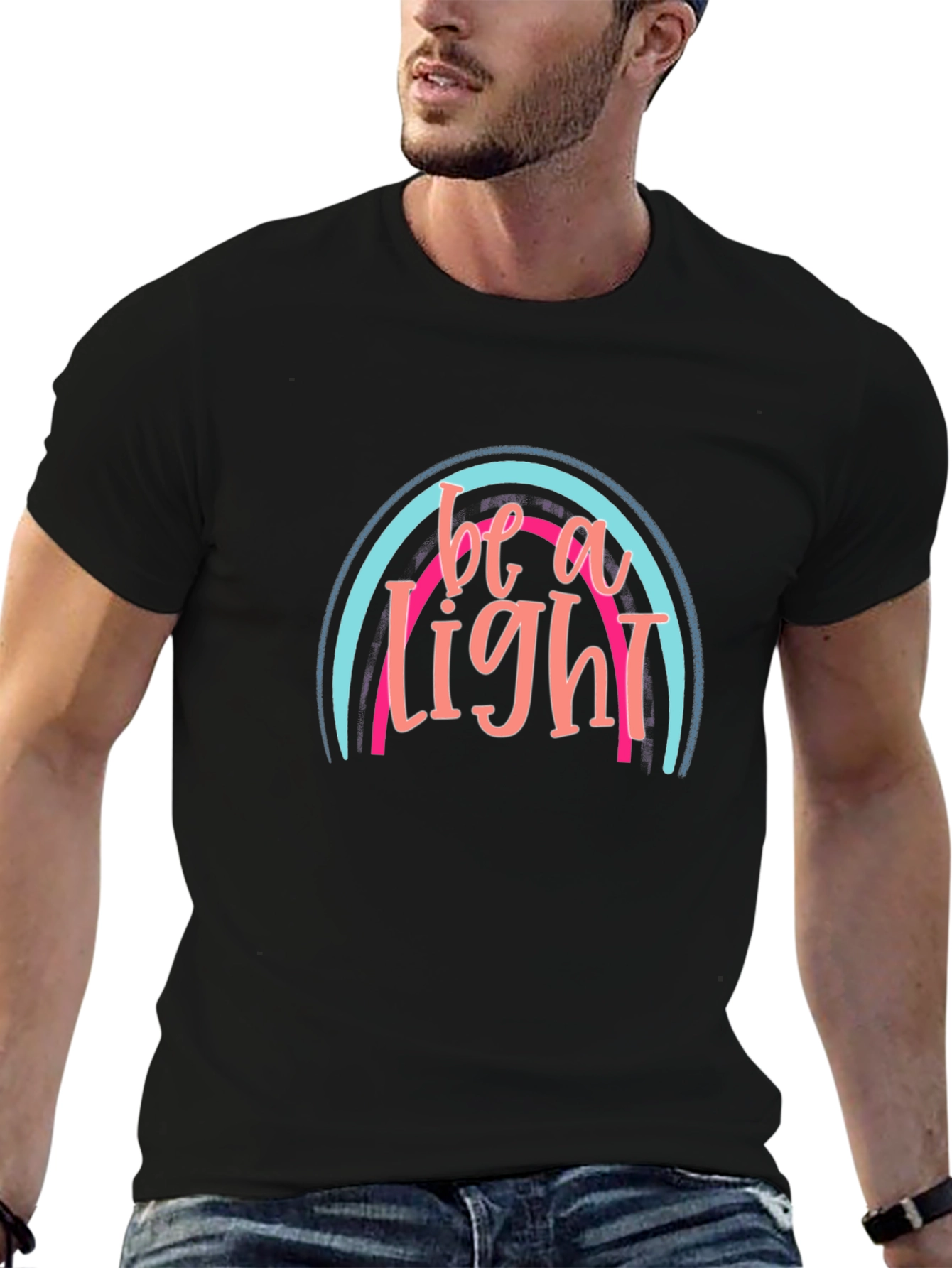 Be A Light Graphic T-Shirt - Trendy Design