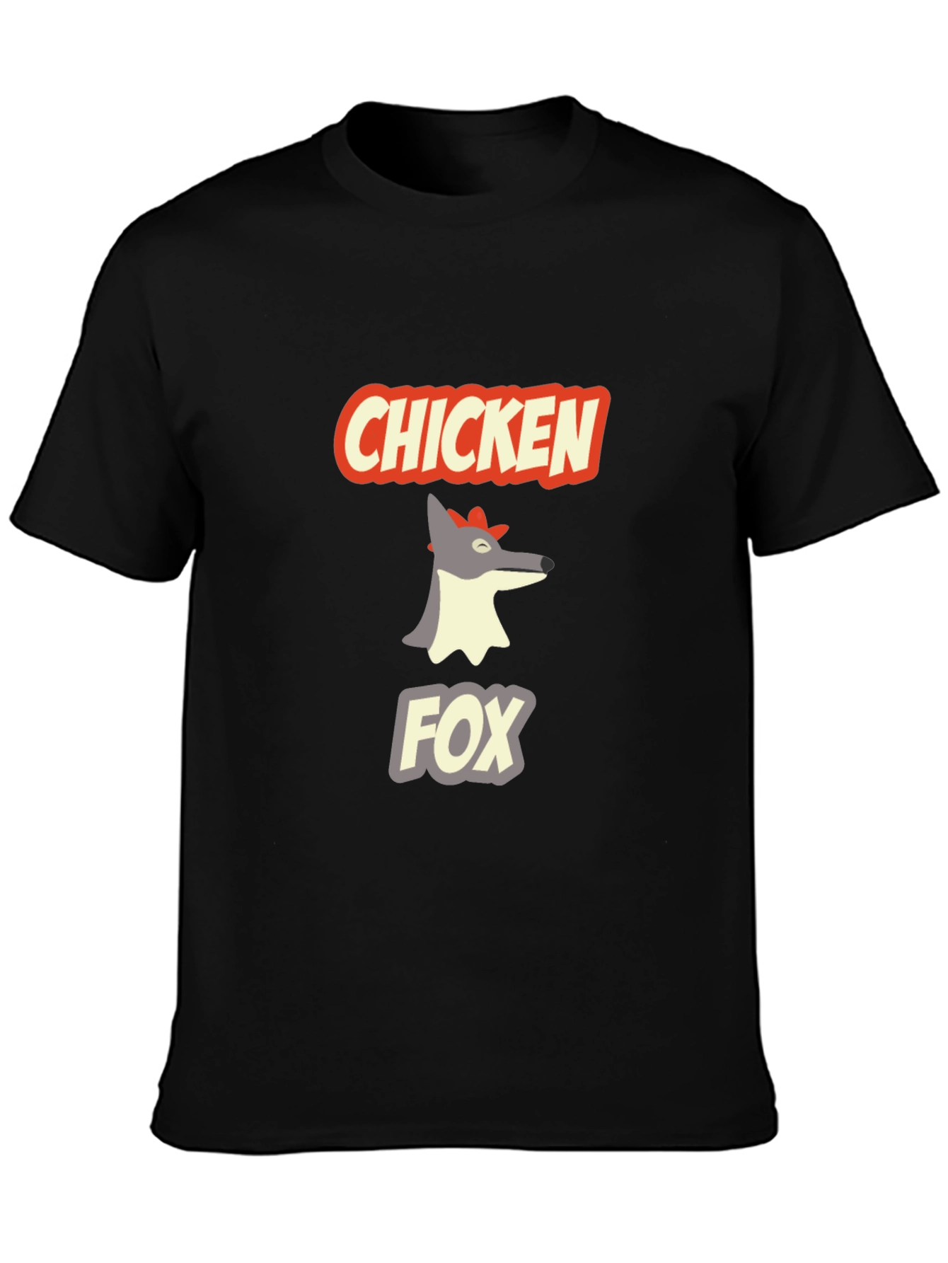 Chicken Fox Graphic T-Shirt - Funny Animal Tee