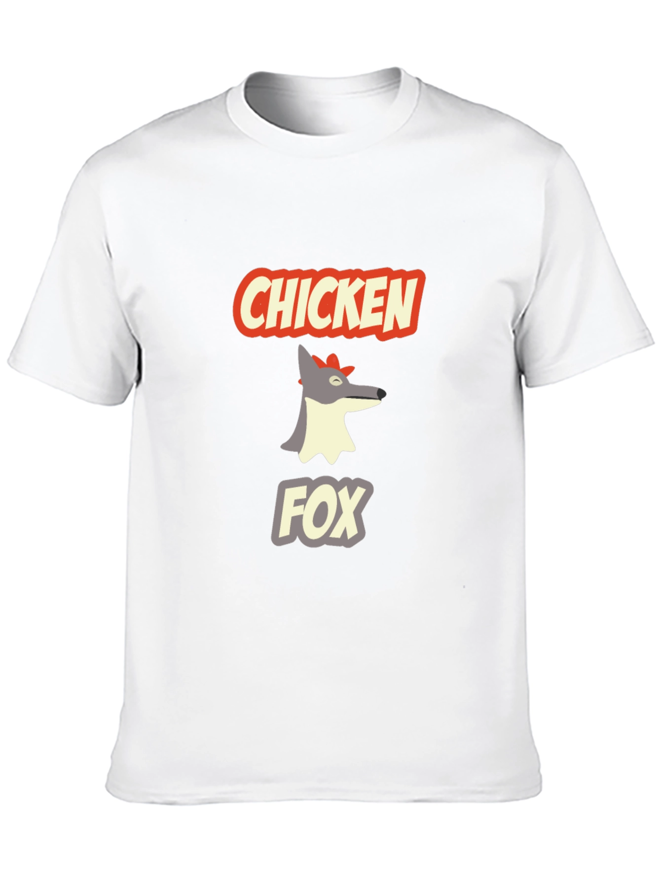 Chicken Fox Graphic T-Shirt - Funny Animal Tee