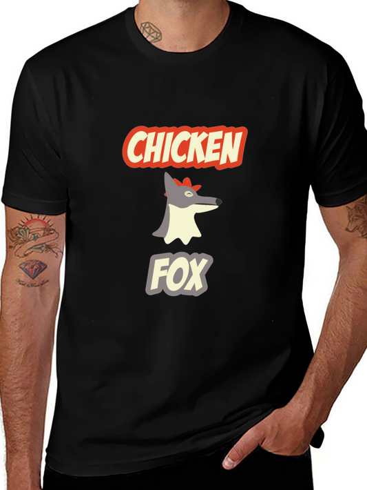 Chicken Fox Graphic T-Shirt - Funny Animal Tee