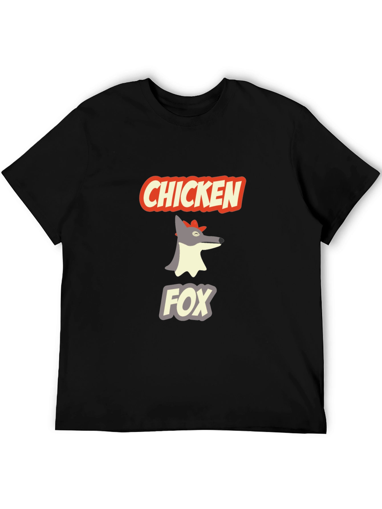Chicken Fox Graphic T-Shirt - Funny Animal Tee
