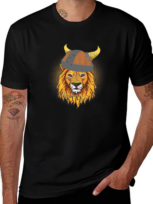 Viking Lion Graphic Tee - Black