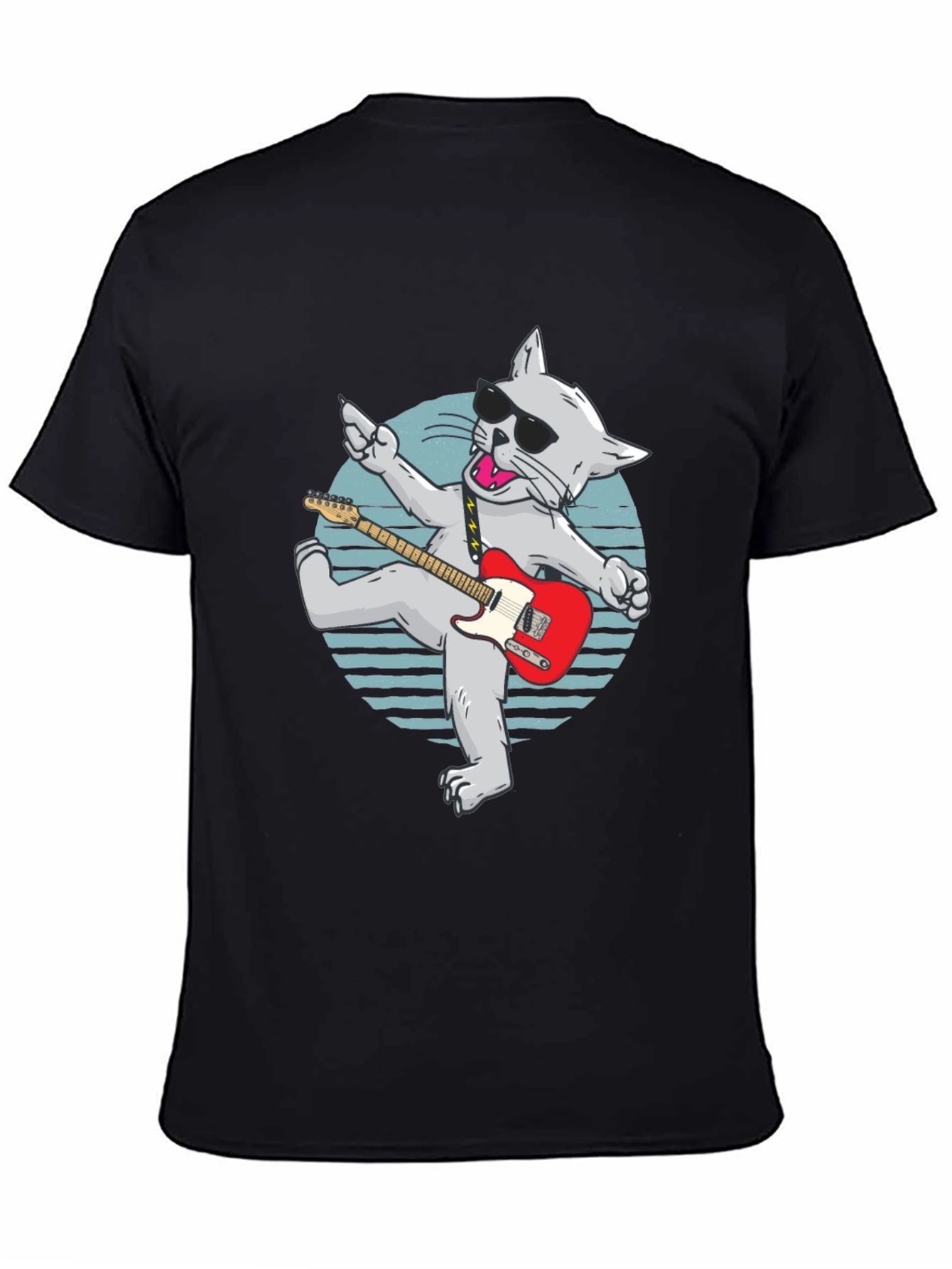 Rockstar Cat T-Shirt - Cool Graphic Tee