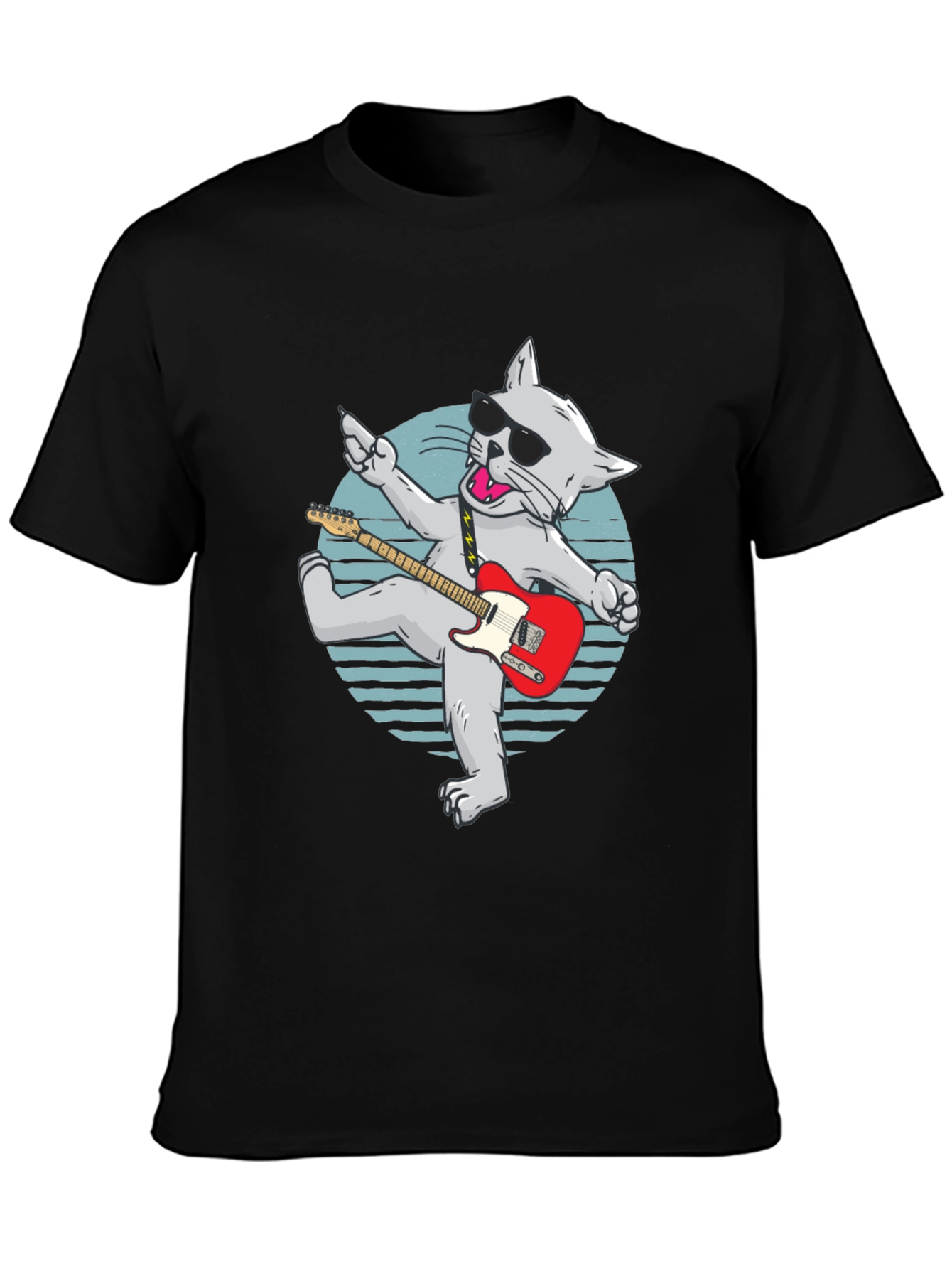 Rockstar Cat T-Shirt - Cool Graphic Tee