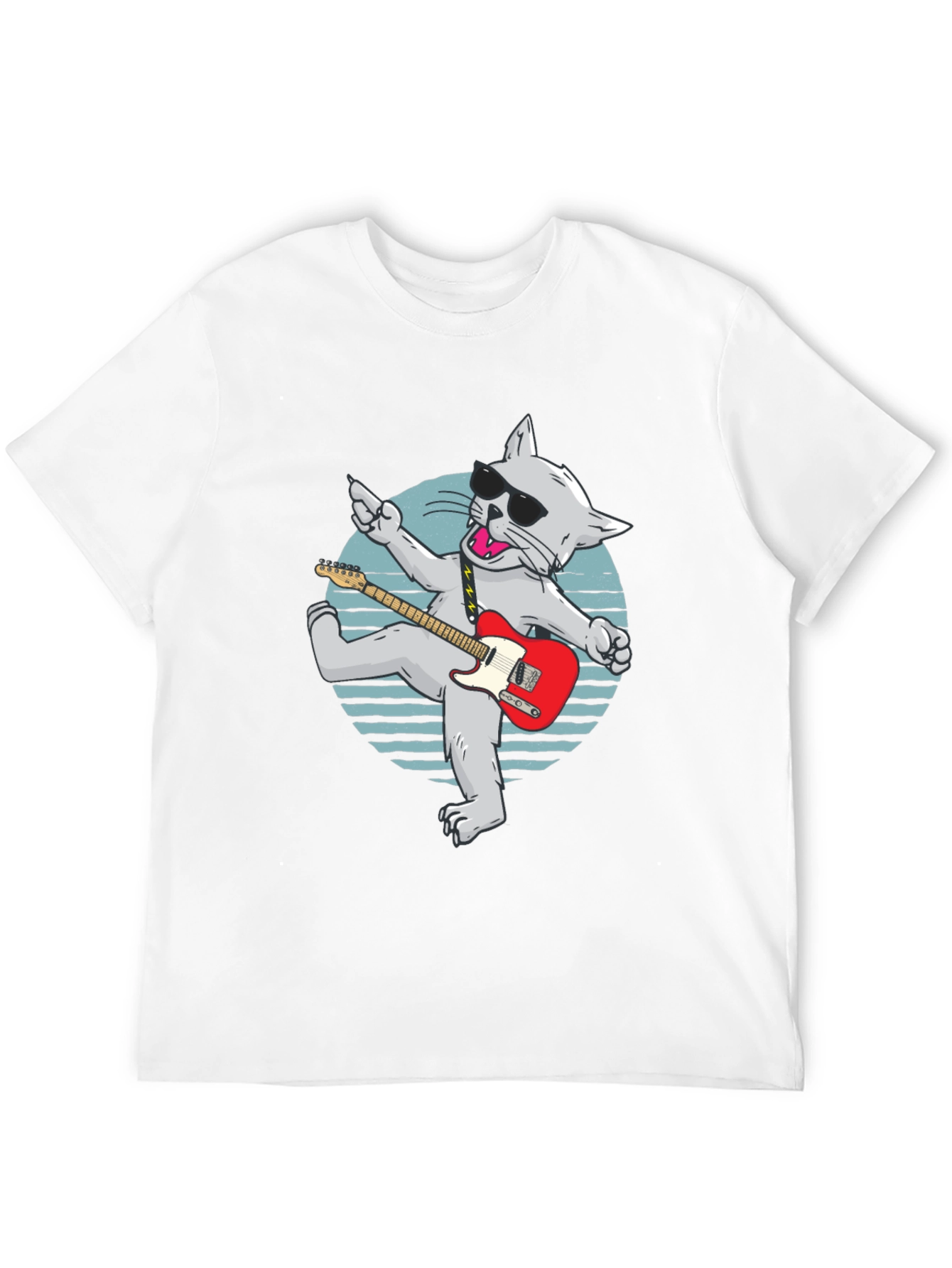 Rockstar Cat T-Shirt - Cool Graphic Tee