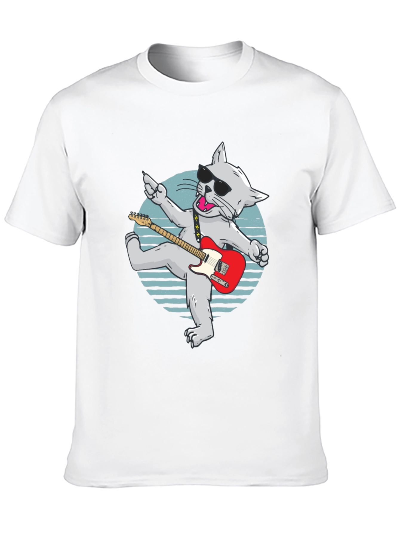 Rockstar Cat T-Shirt - Cool Graphic Tee