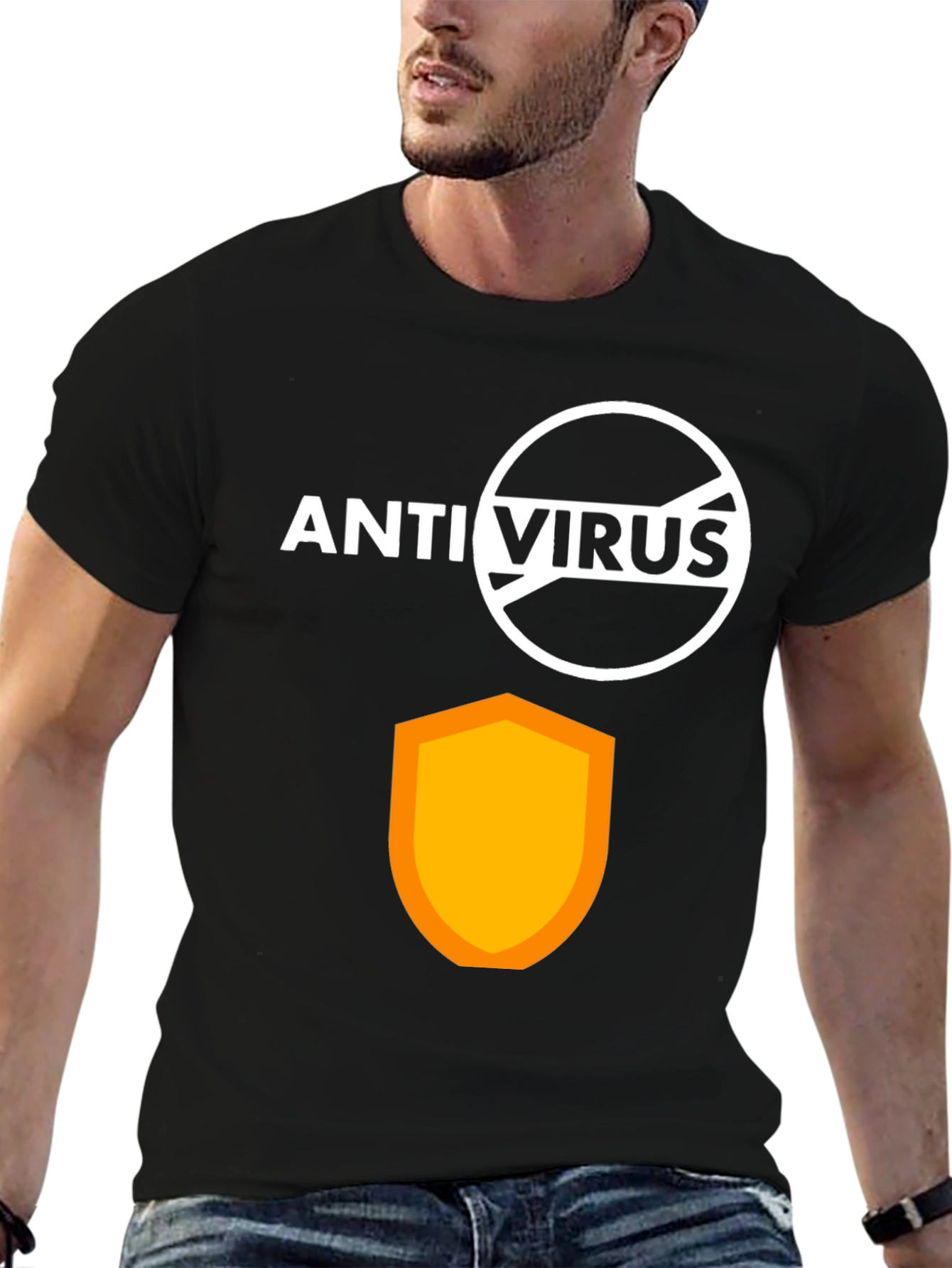 Anti Virus Protection Shield Graphic T-Shirt