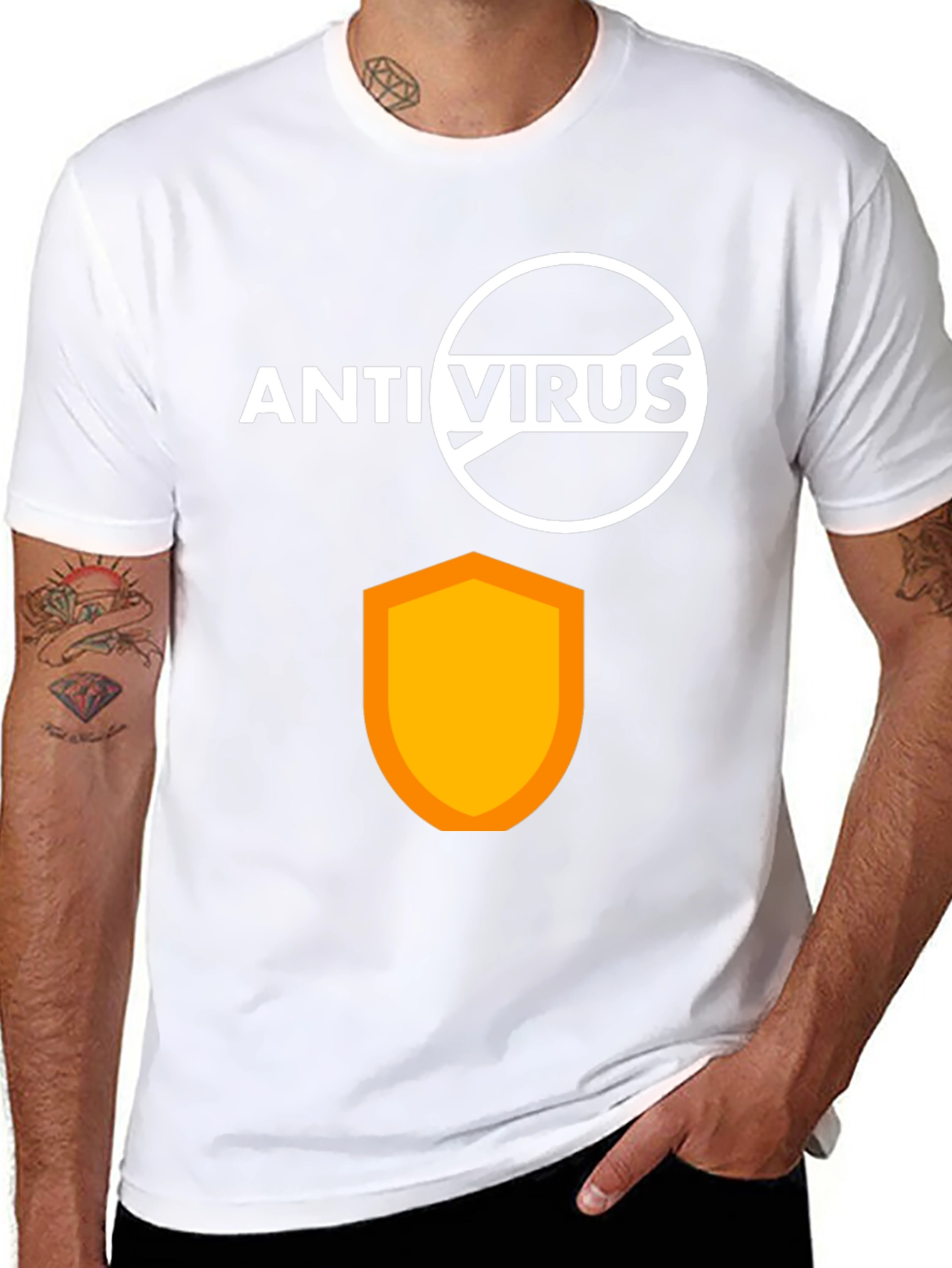 Anti Virus Protection Shield Graphic T-Shirt