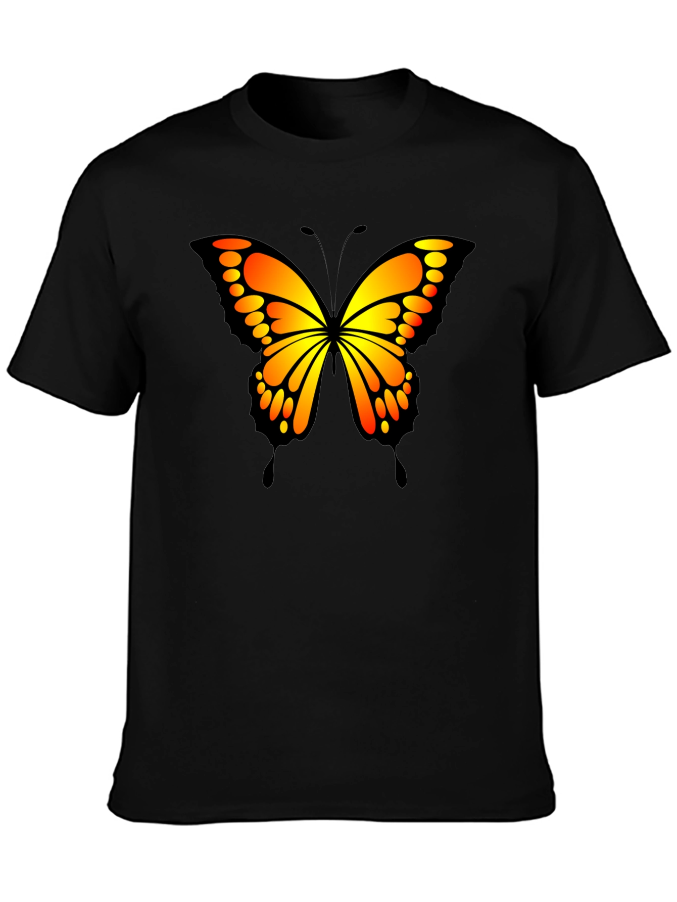 Butterfly Graphic Black T-Shirt