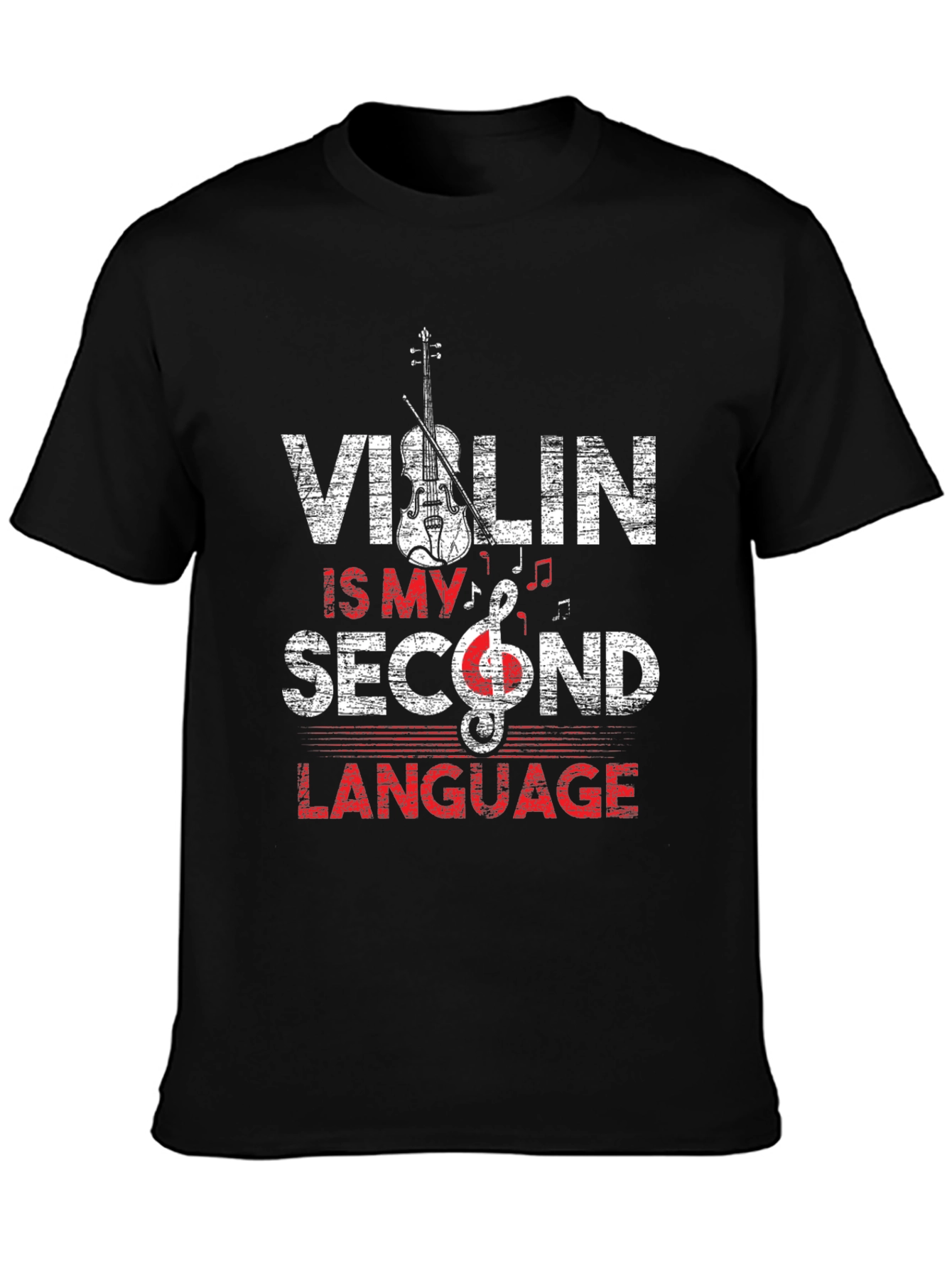 Violin Is My Second Language Graphic Tee