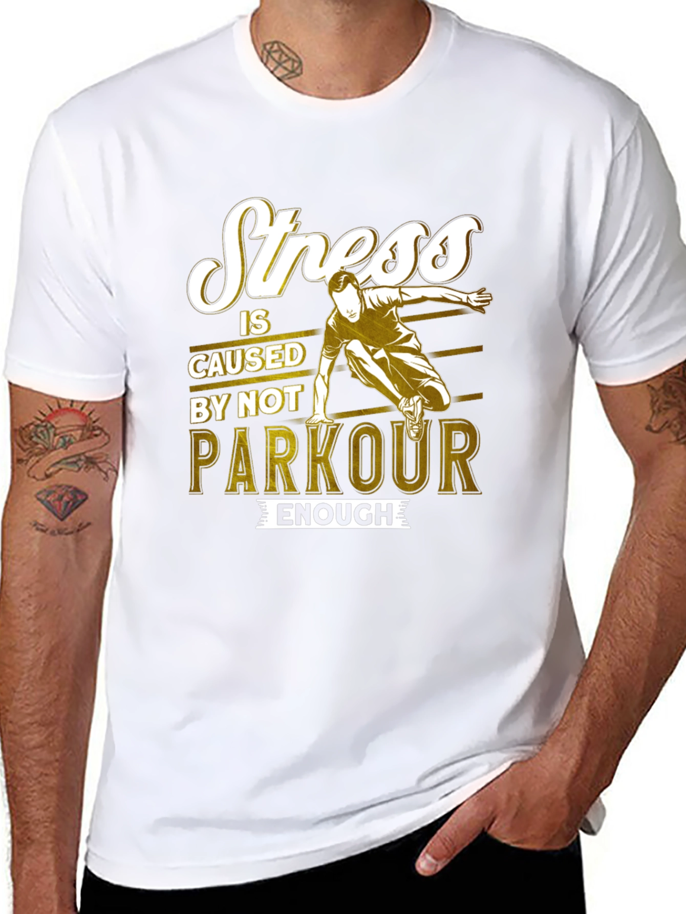 Stress is Caused by Not Parkour Enough T-Shirt
