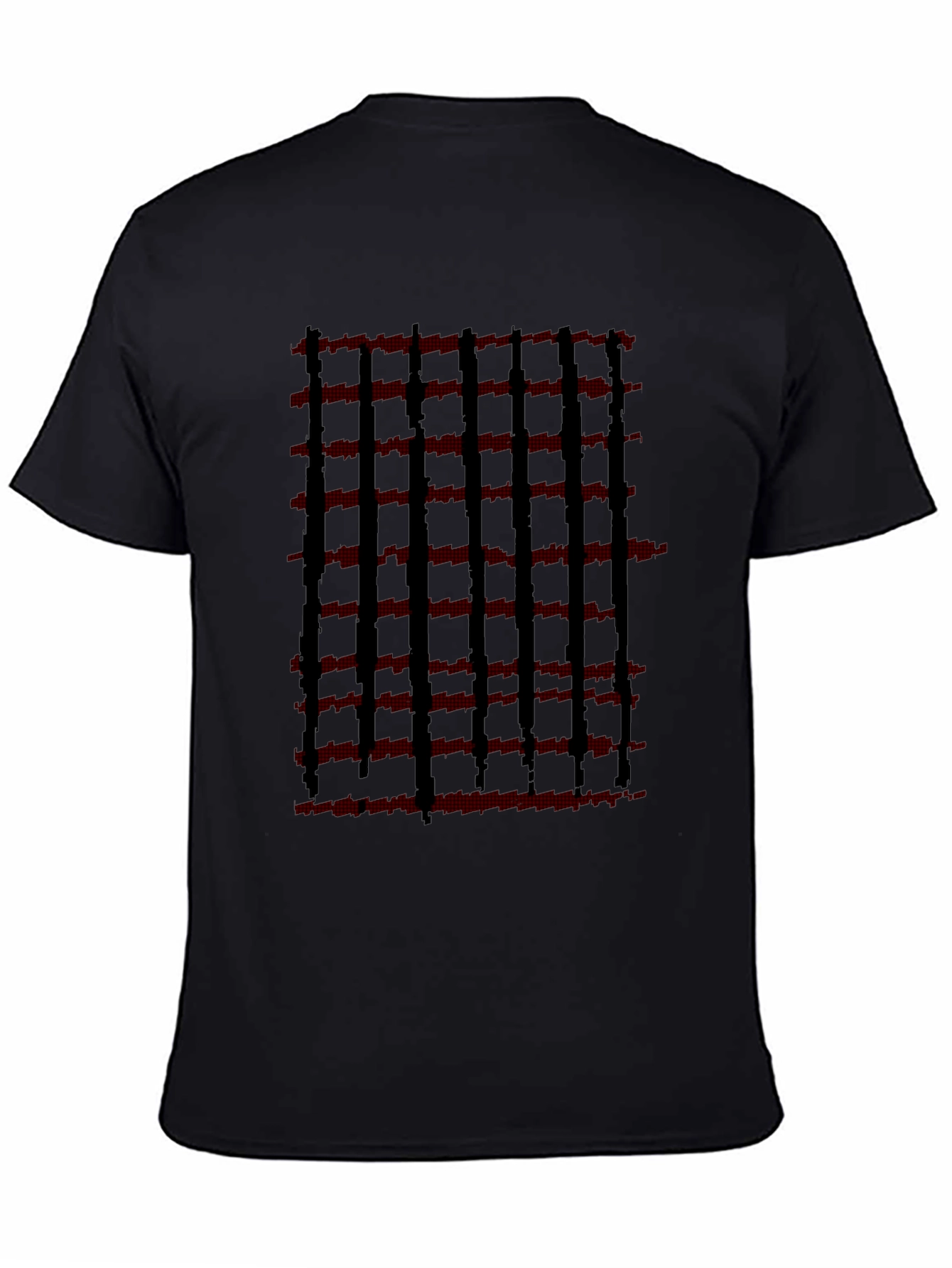 Urban Grid Tee - Stylish Black T-Shirt