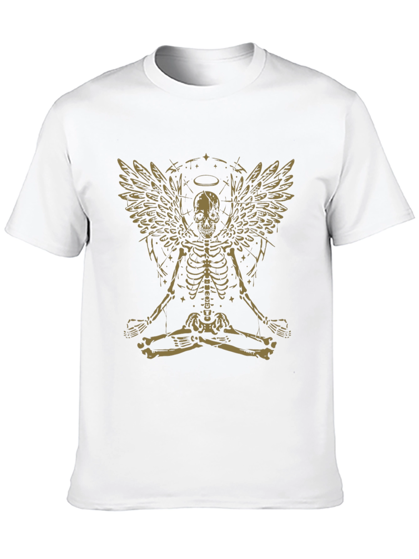 Skeleton Angel Meditation Graphic T-Shirt