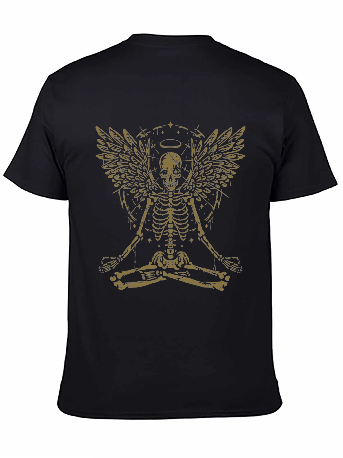 Skeleton Angel Meditation Graphic T-Shirt