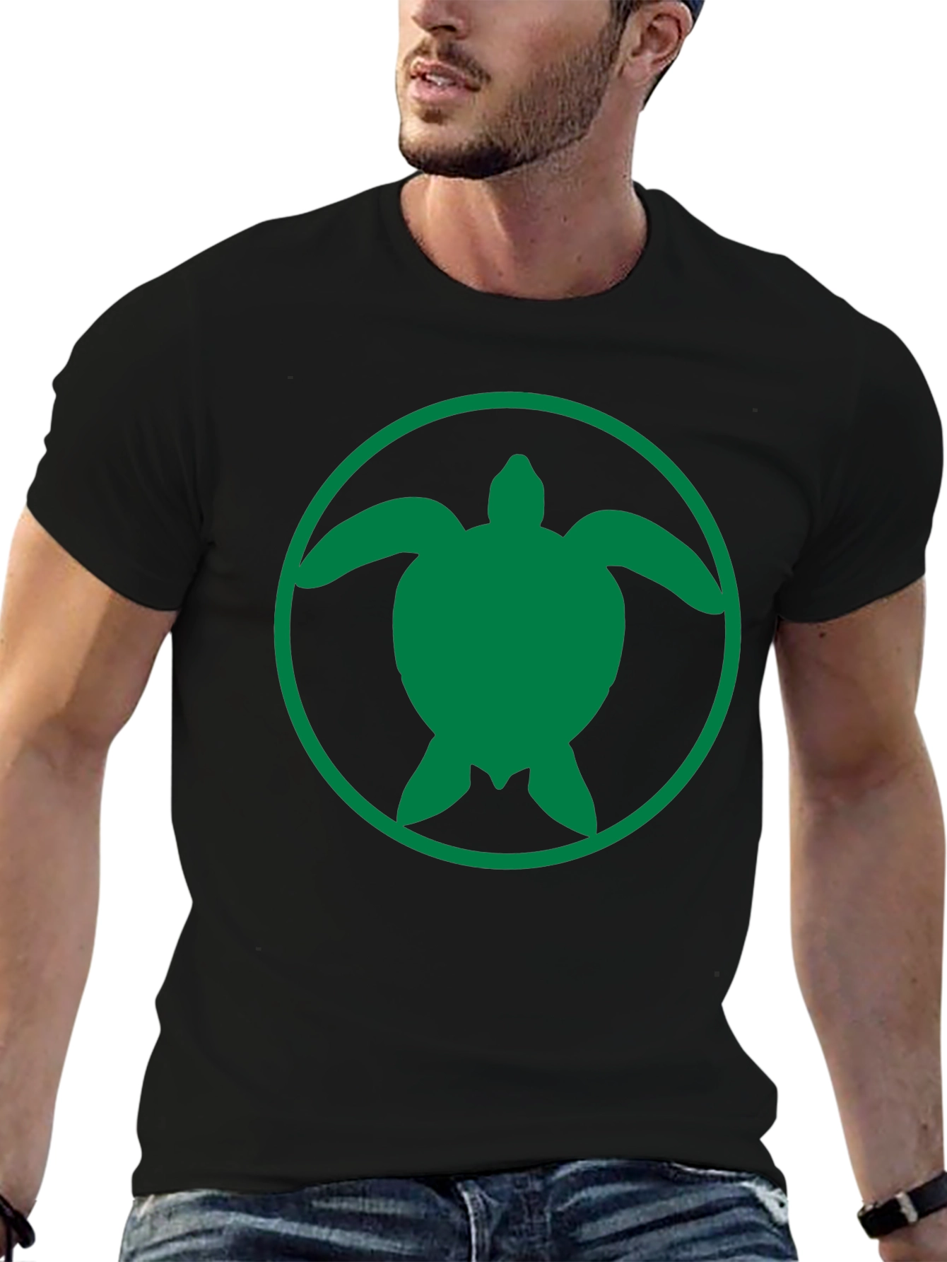 Turtle Graphic Tee - Black Casual Shirt