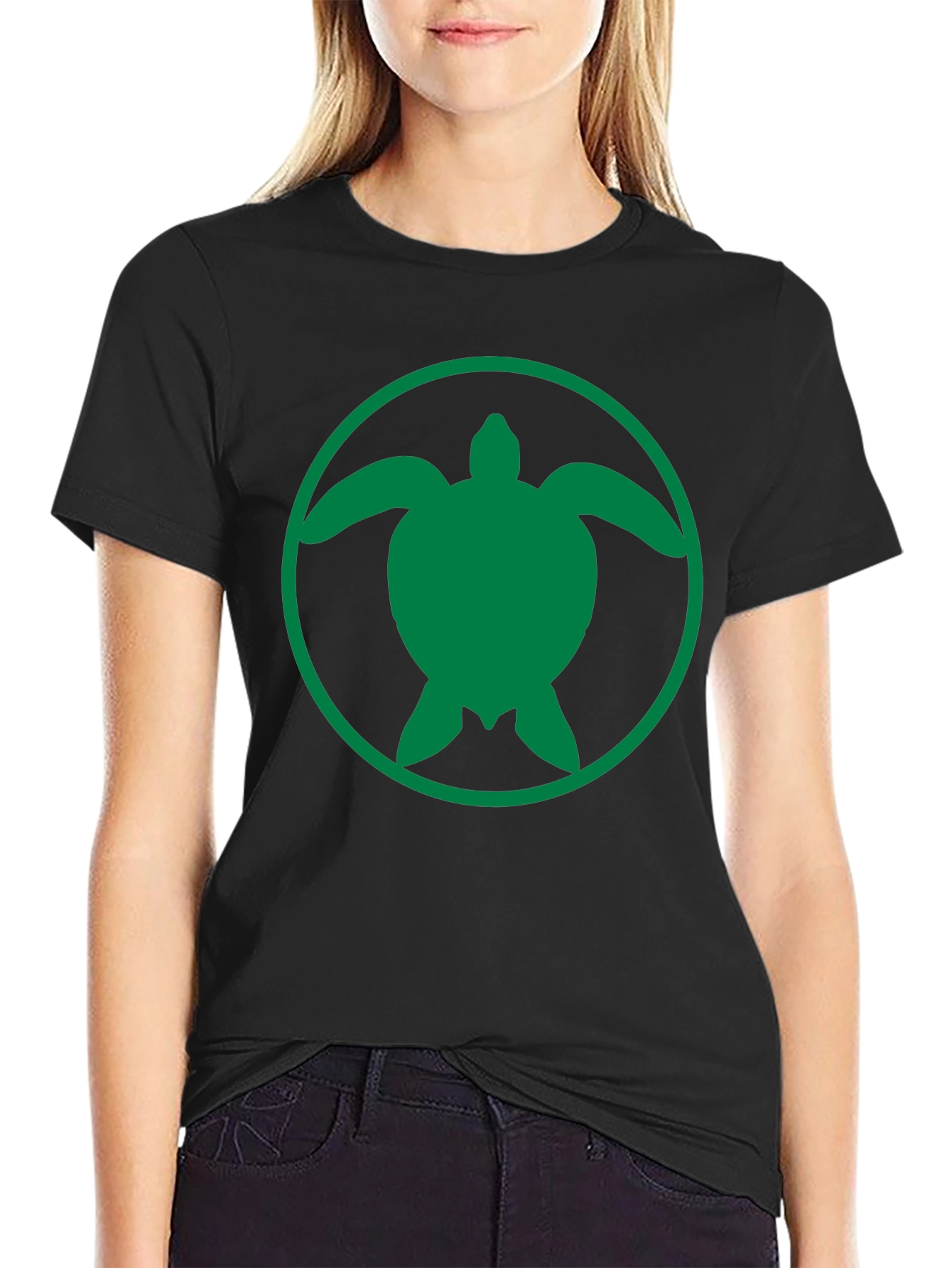 Turtle Graphic Tee - Black Casual Shirt