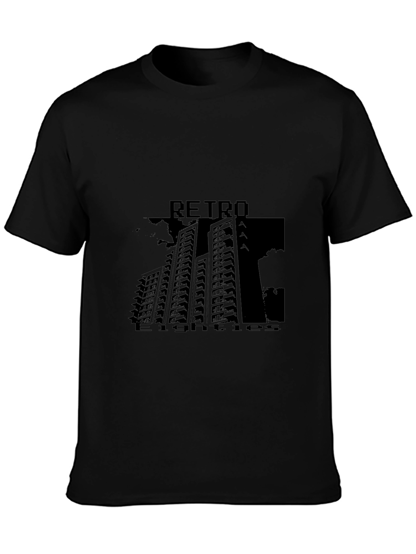 Retro Eighties Black Graphic Tee