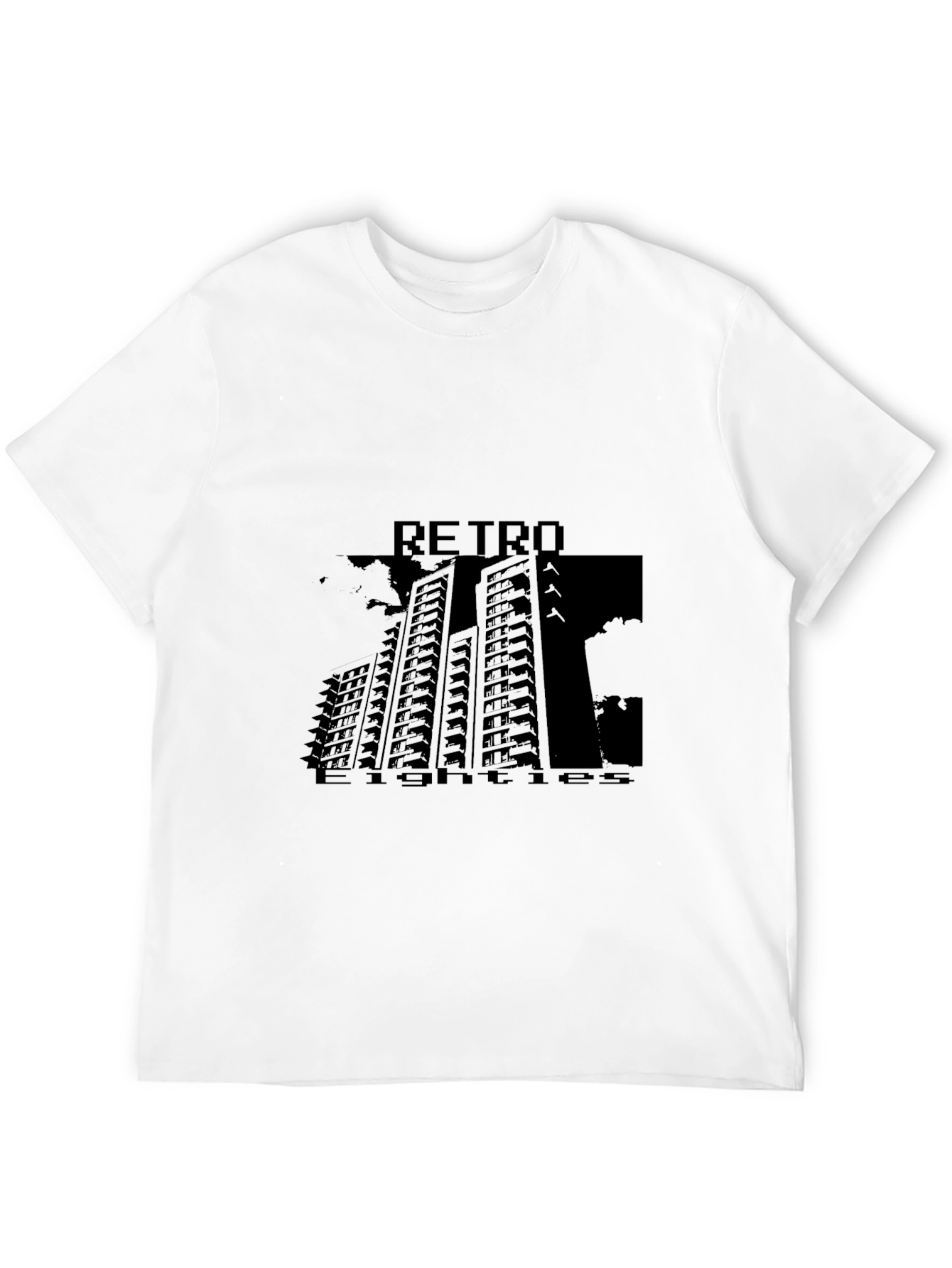 Retro Eighties Black Graphic Tee