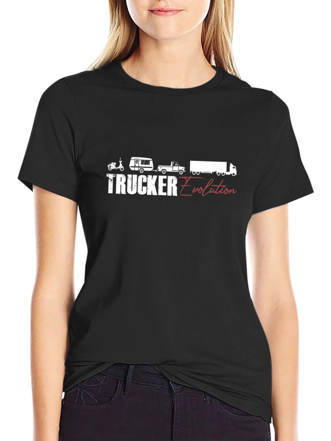 Trucker Evolution Black T-Shirt