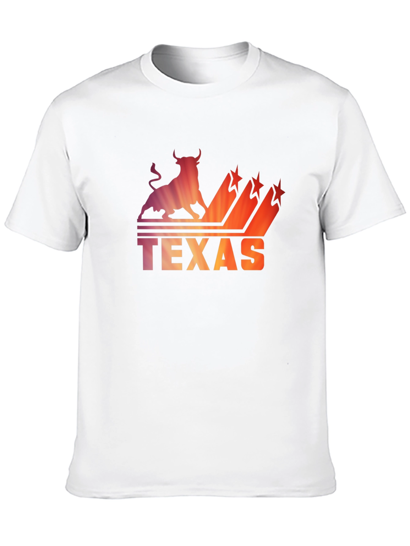 Texas Bull Silhouette Mens Graphic Tee - Black