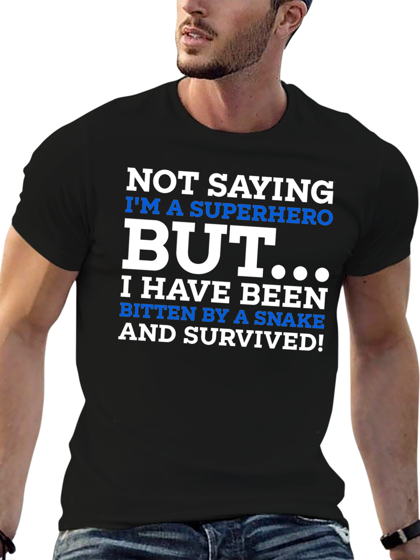 Superhero Snake Bite Survivor Novelty T-Shirt