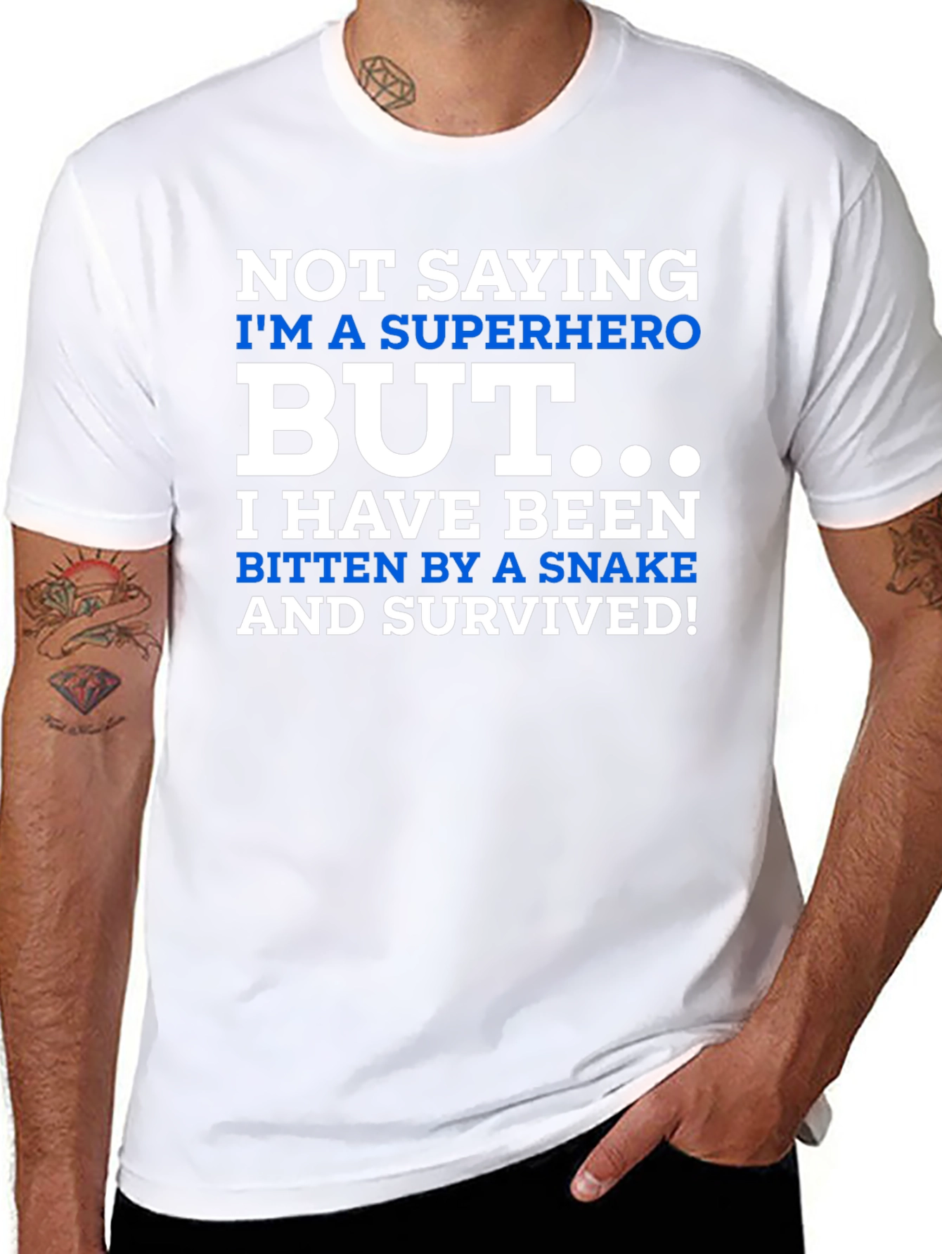 Superhero Snake Bite Survivor Novelty T-Shirt